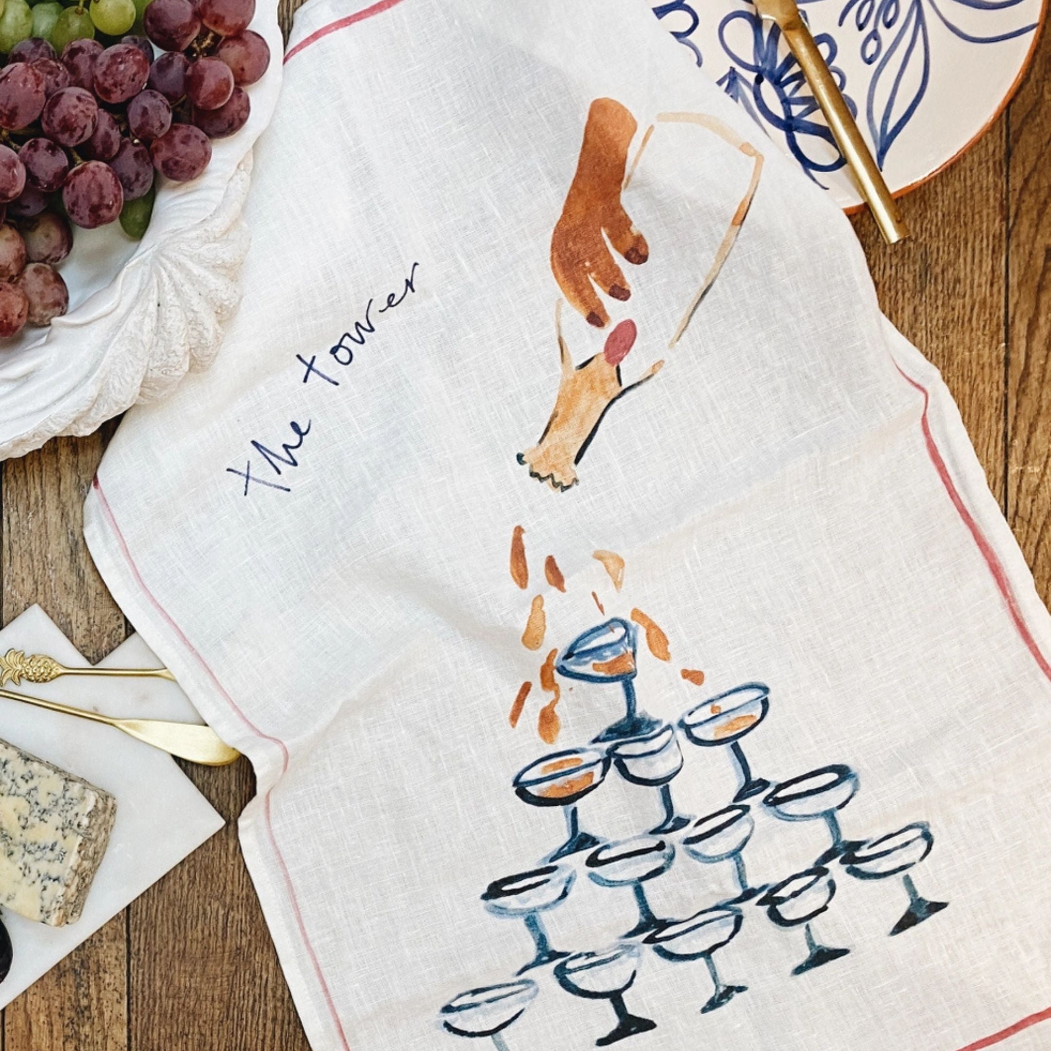The Tower - Linen Teatowel