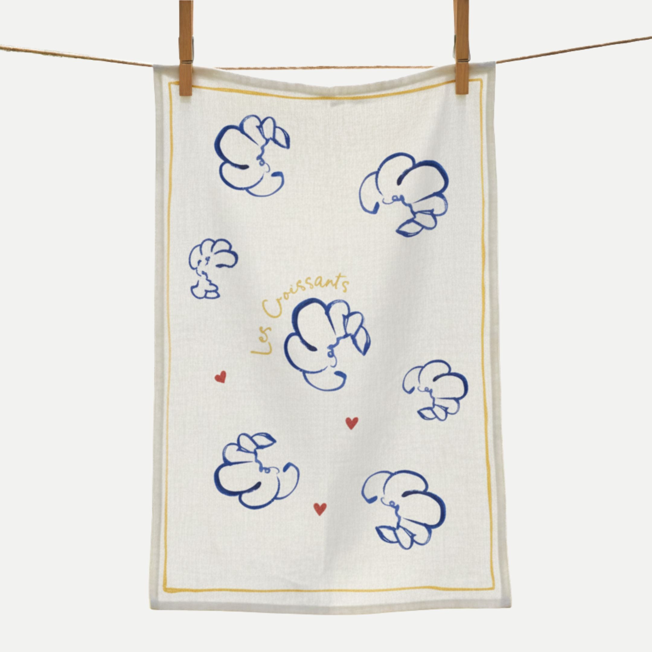 Les Croissants - Linen Teatowel