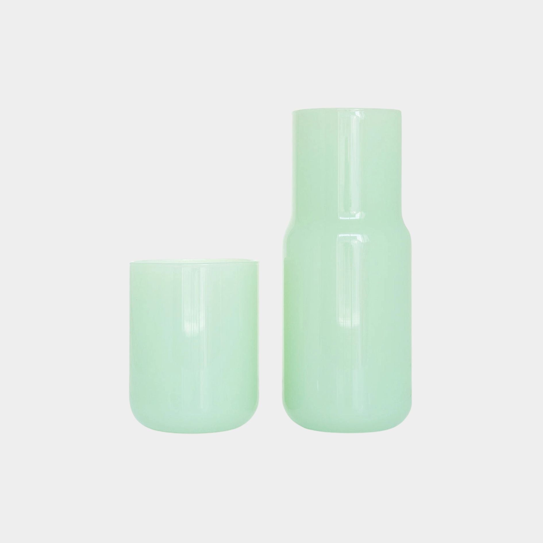 Tinted Glass Carafe - Jade