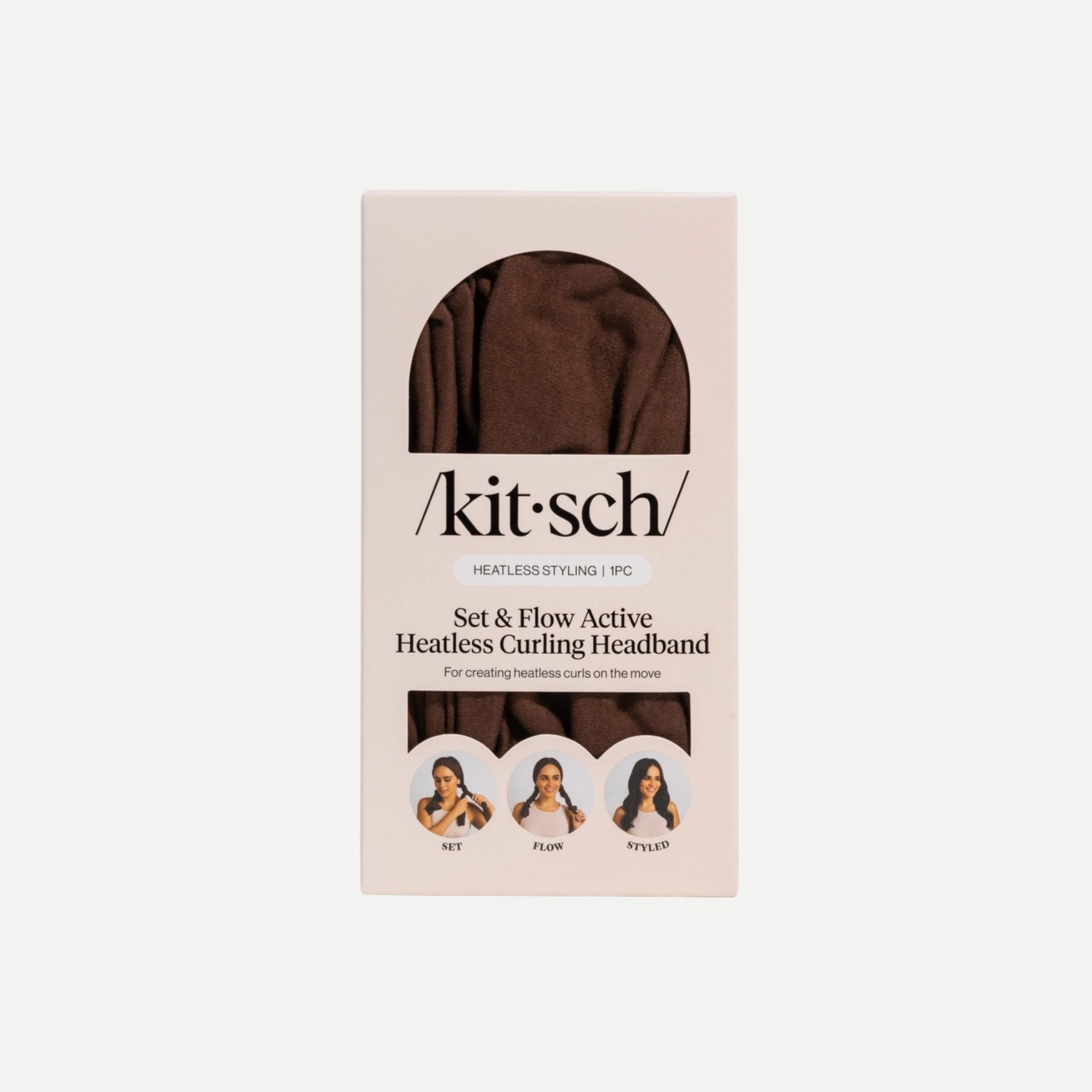 Set & Flow Heatless Curling Headband - Chocolate Brown