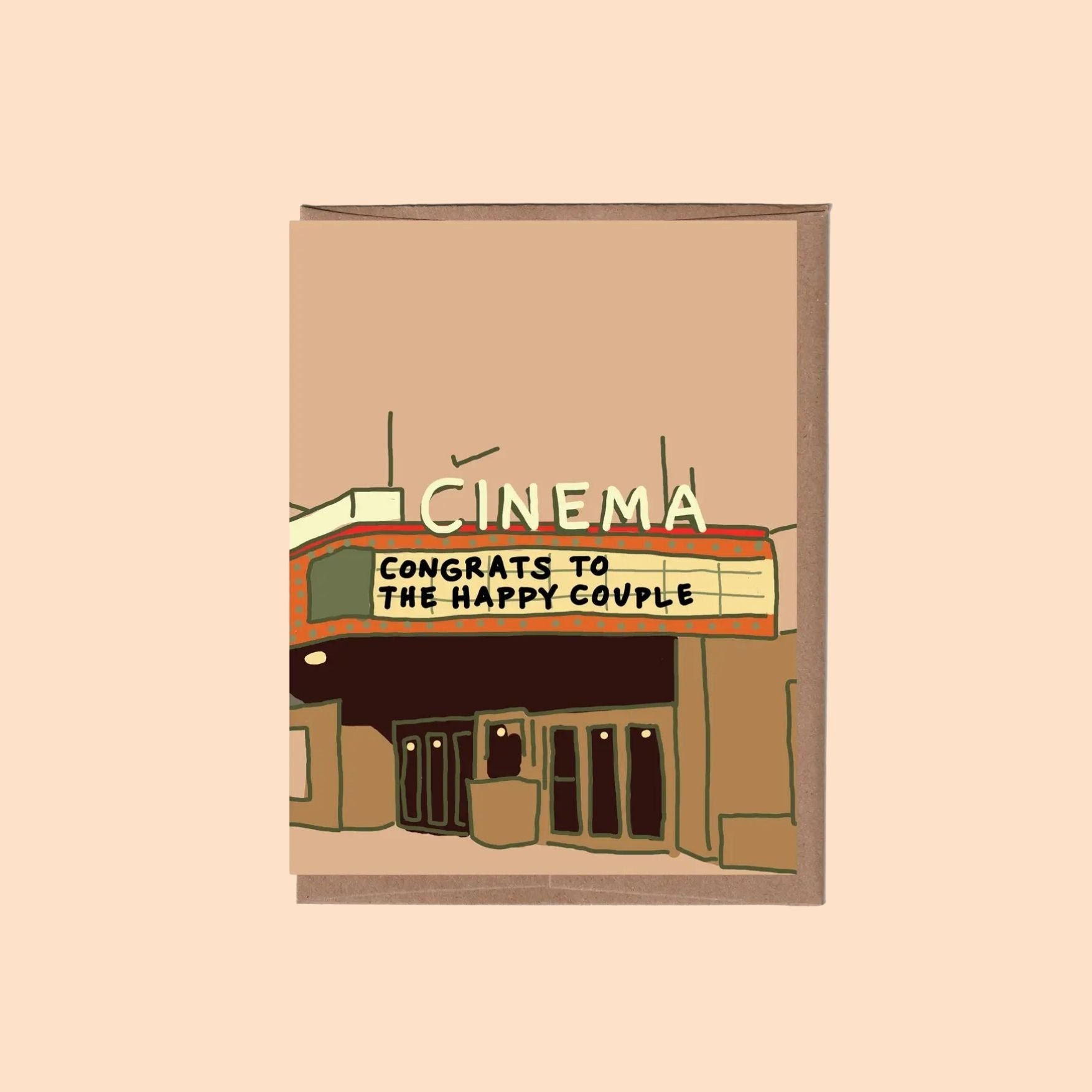Movie Theater Wedding Card