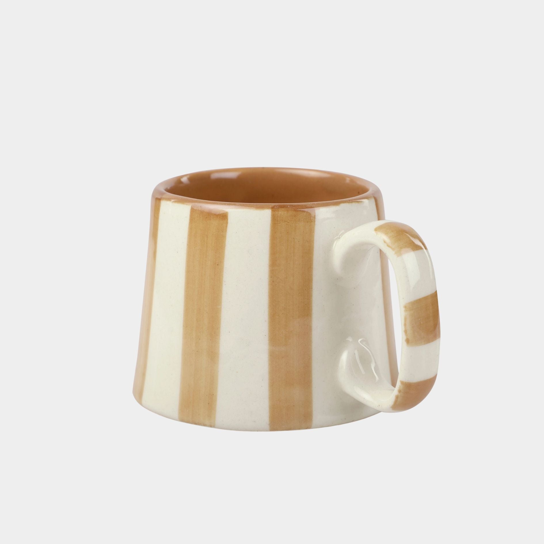 Brown Stripe Coffee Cup