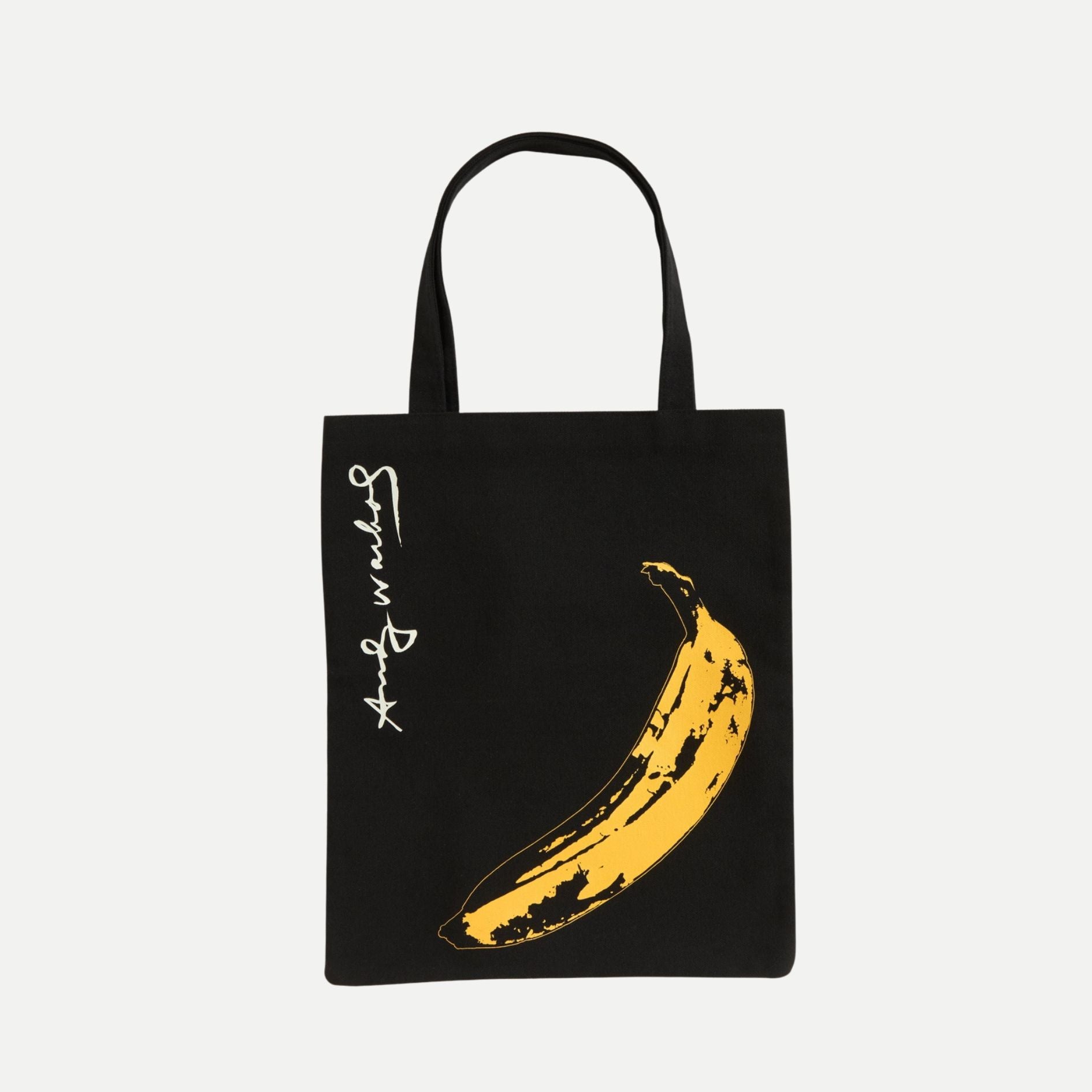 Warhol Banana Canvas Tote Bag - Black