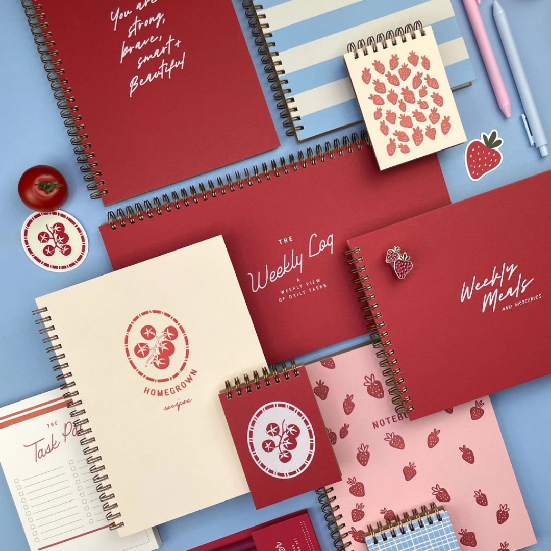 Strawberry Pattern Journal (Sunset Pink)
