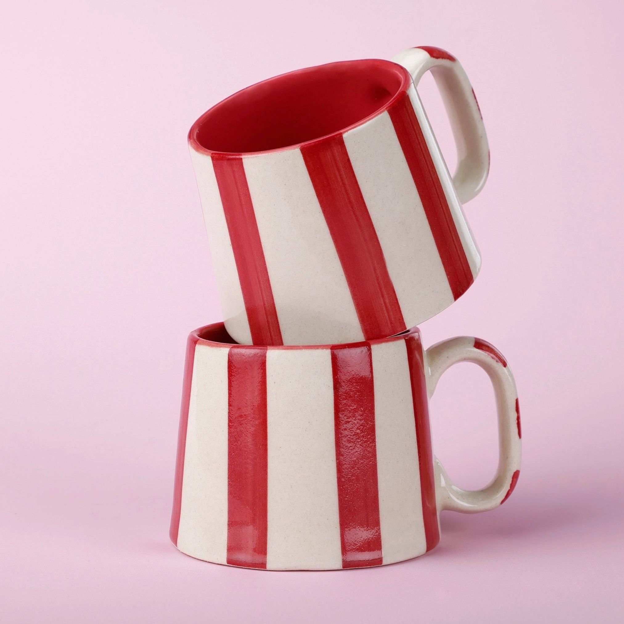 Red Stripe Coffee Cup