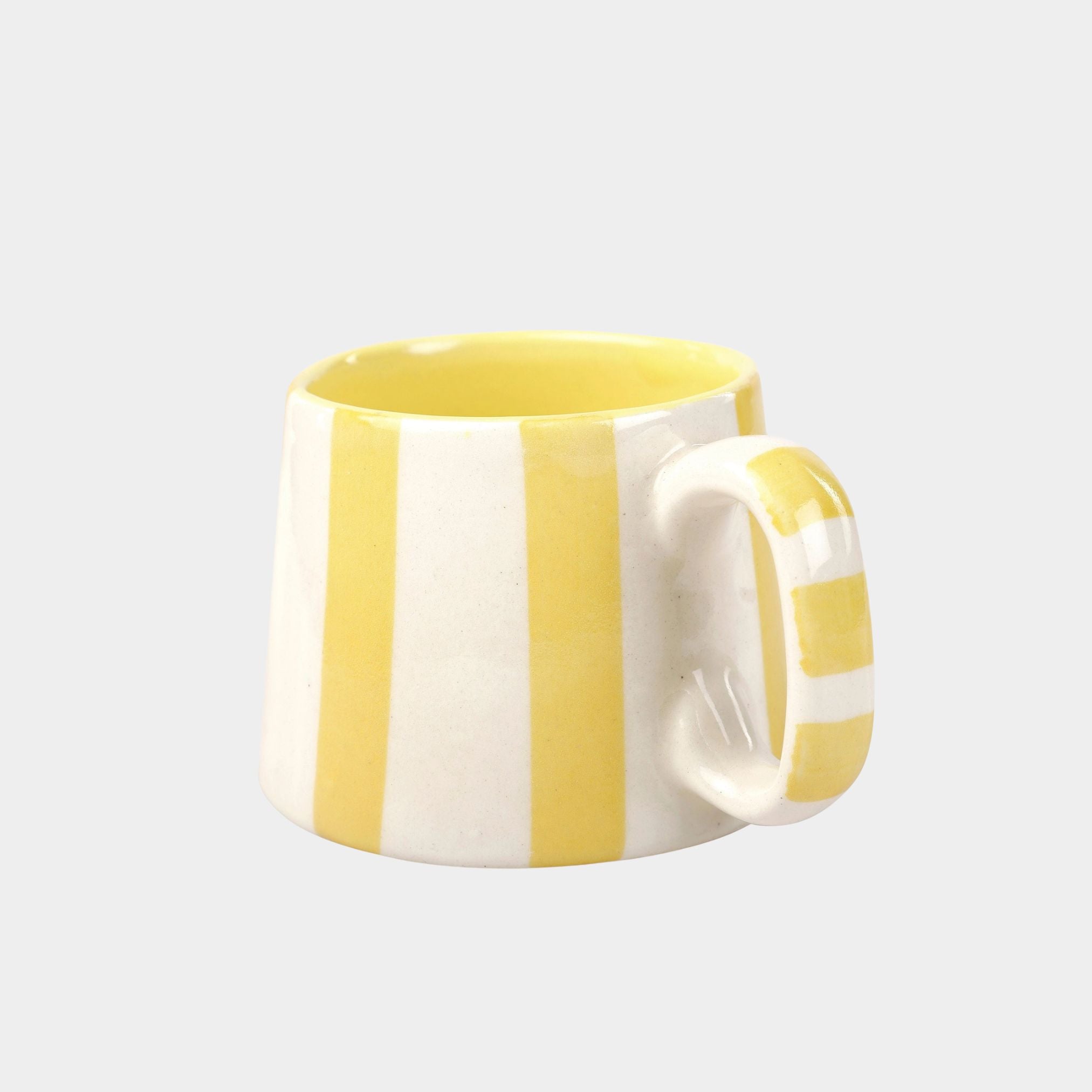 Yellow Stripe Coffee Cup