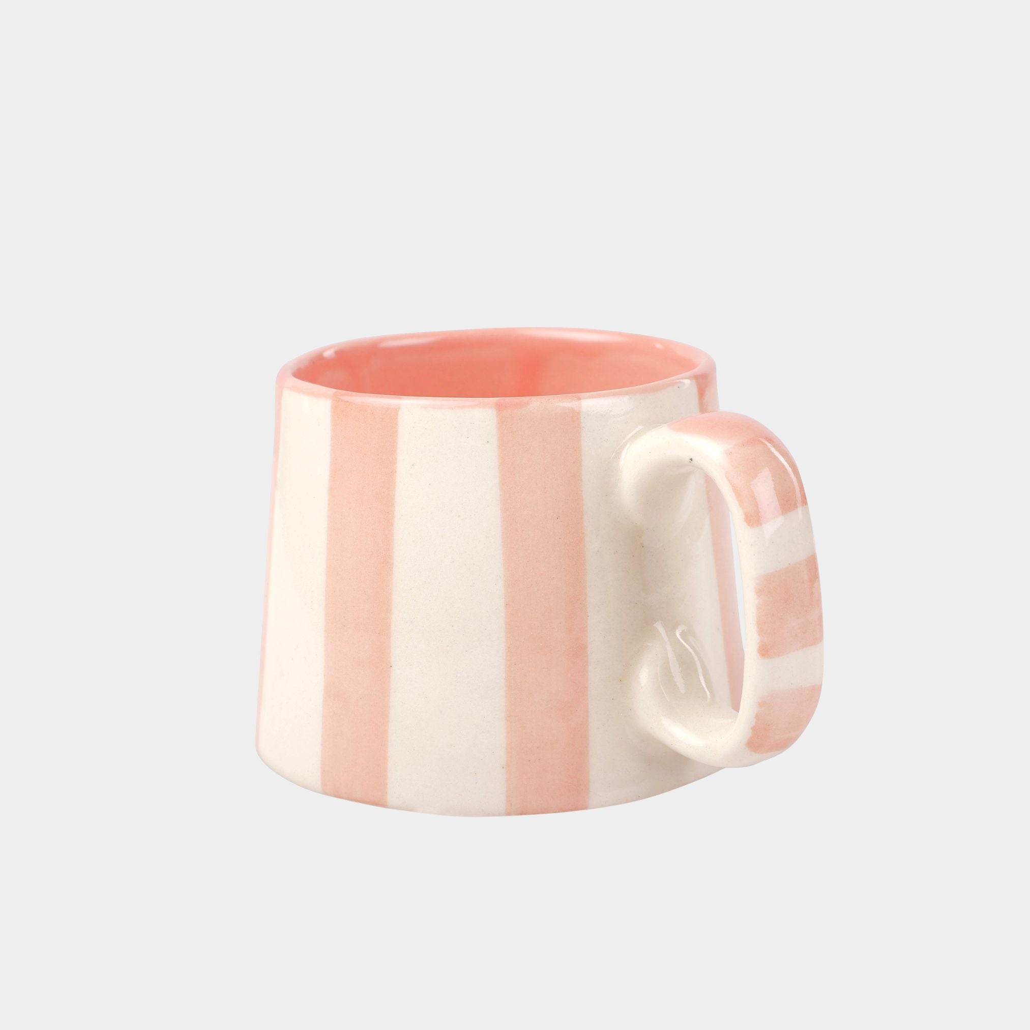 Pink Stripe Coffee Cup