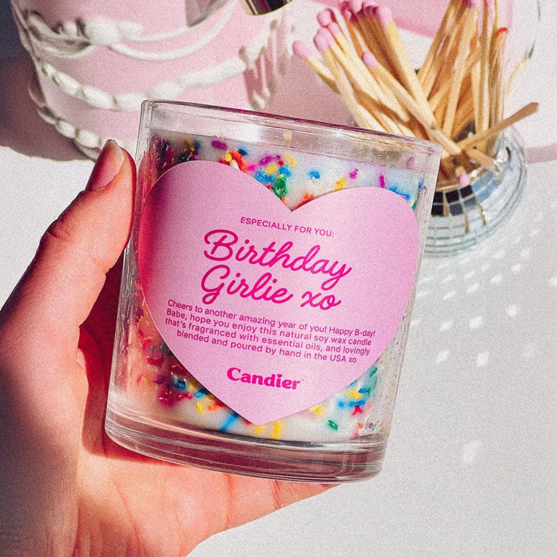 Birthday Girlie Xo Candle