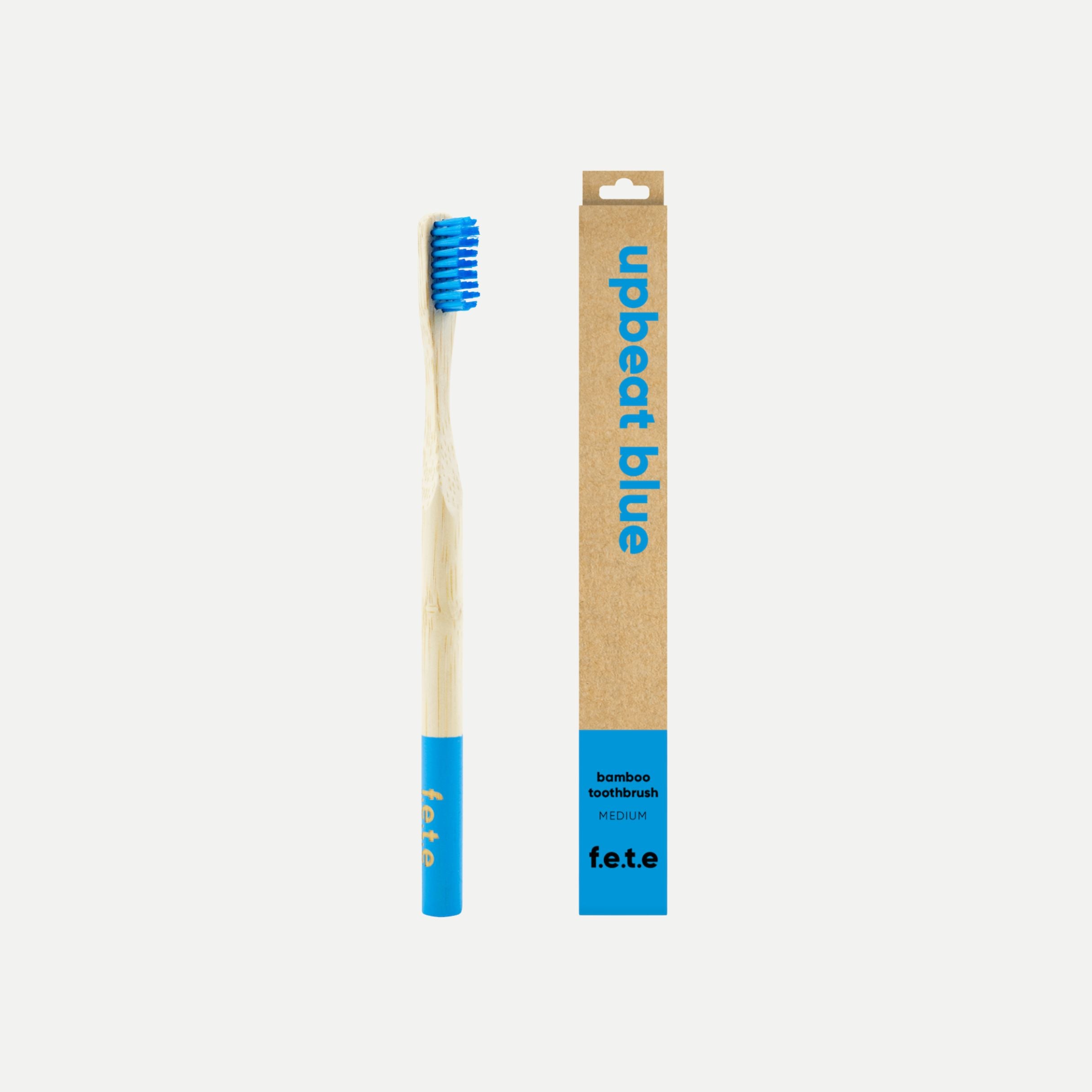 Medium Adult’s Bamboo Toothbrush - Upbeat Blue