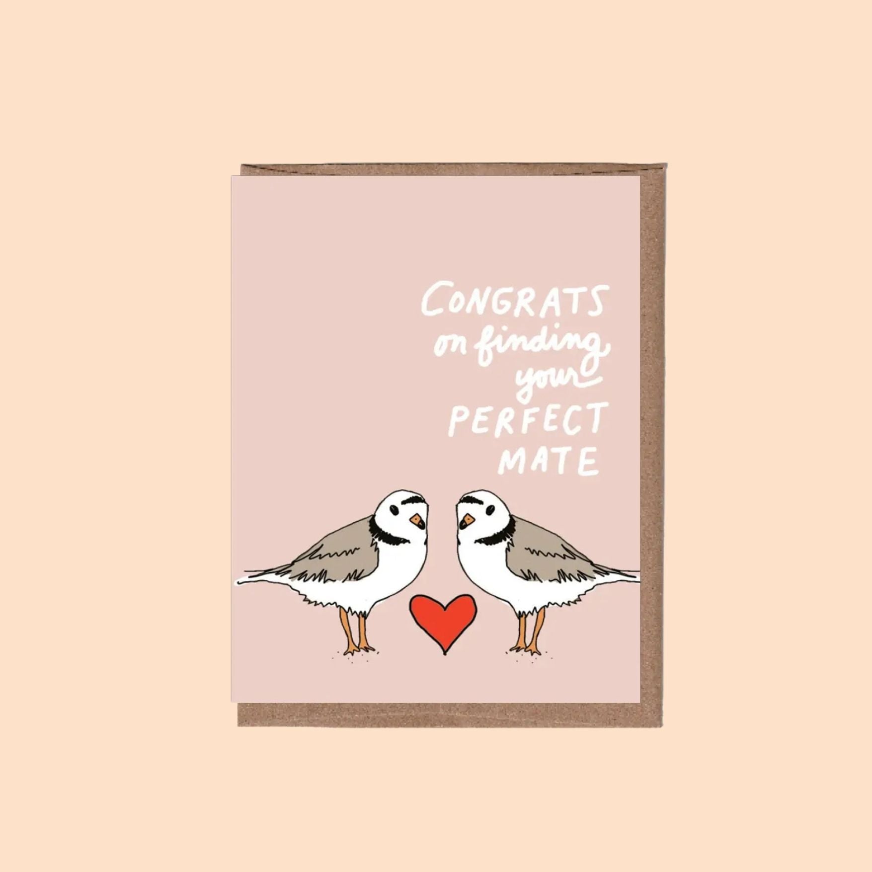 Piping Plover Wedding Card