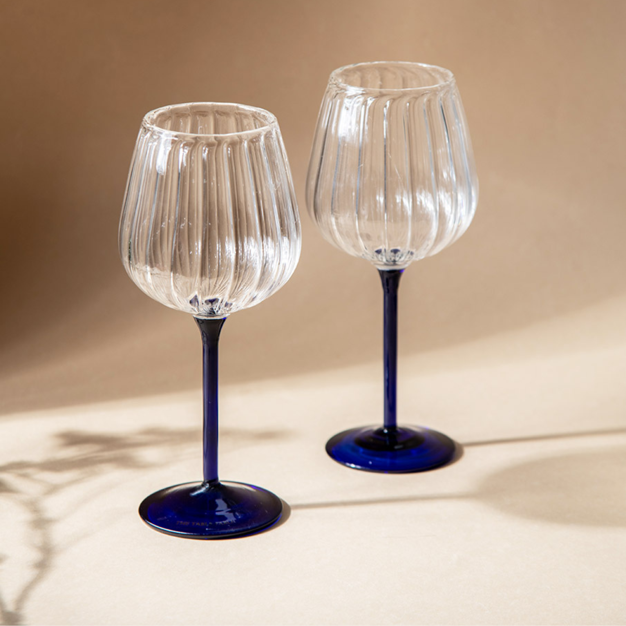 Ribbed Goblet Wine Glass - Set of 2