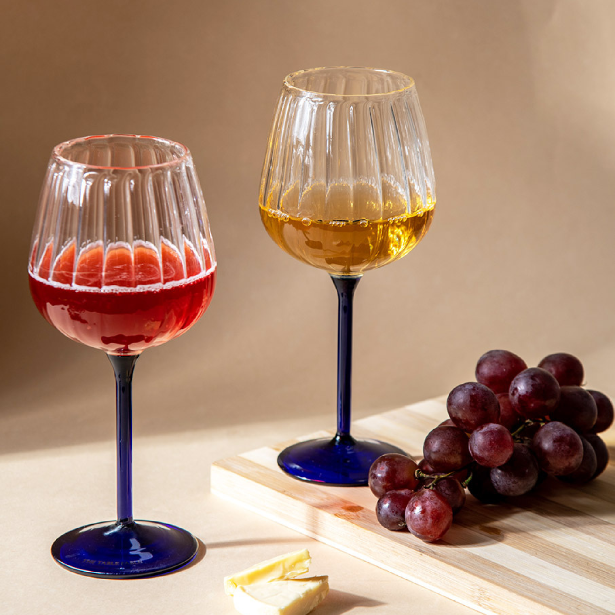 Ribbed Goblet Wine Glass - Set of 2