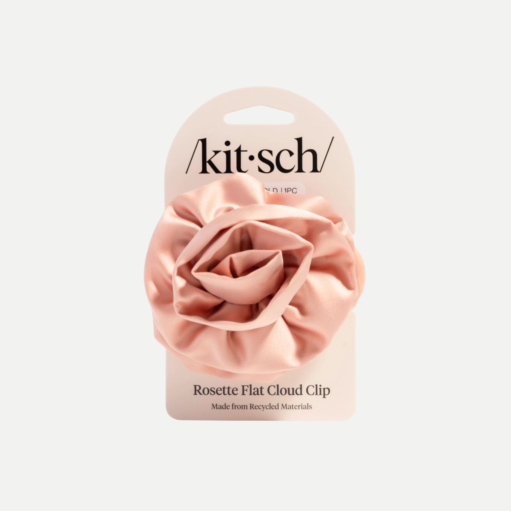 Satin Rosette Medium Flat Cloud Clip - Terracotta