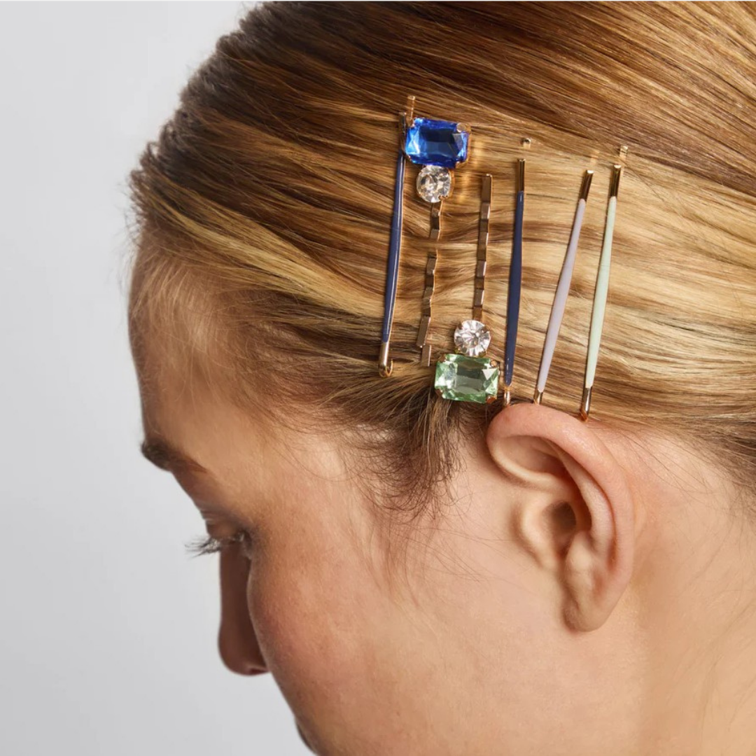 Cloud & Gem Bobby Pins – Garden Bouquet