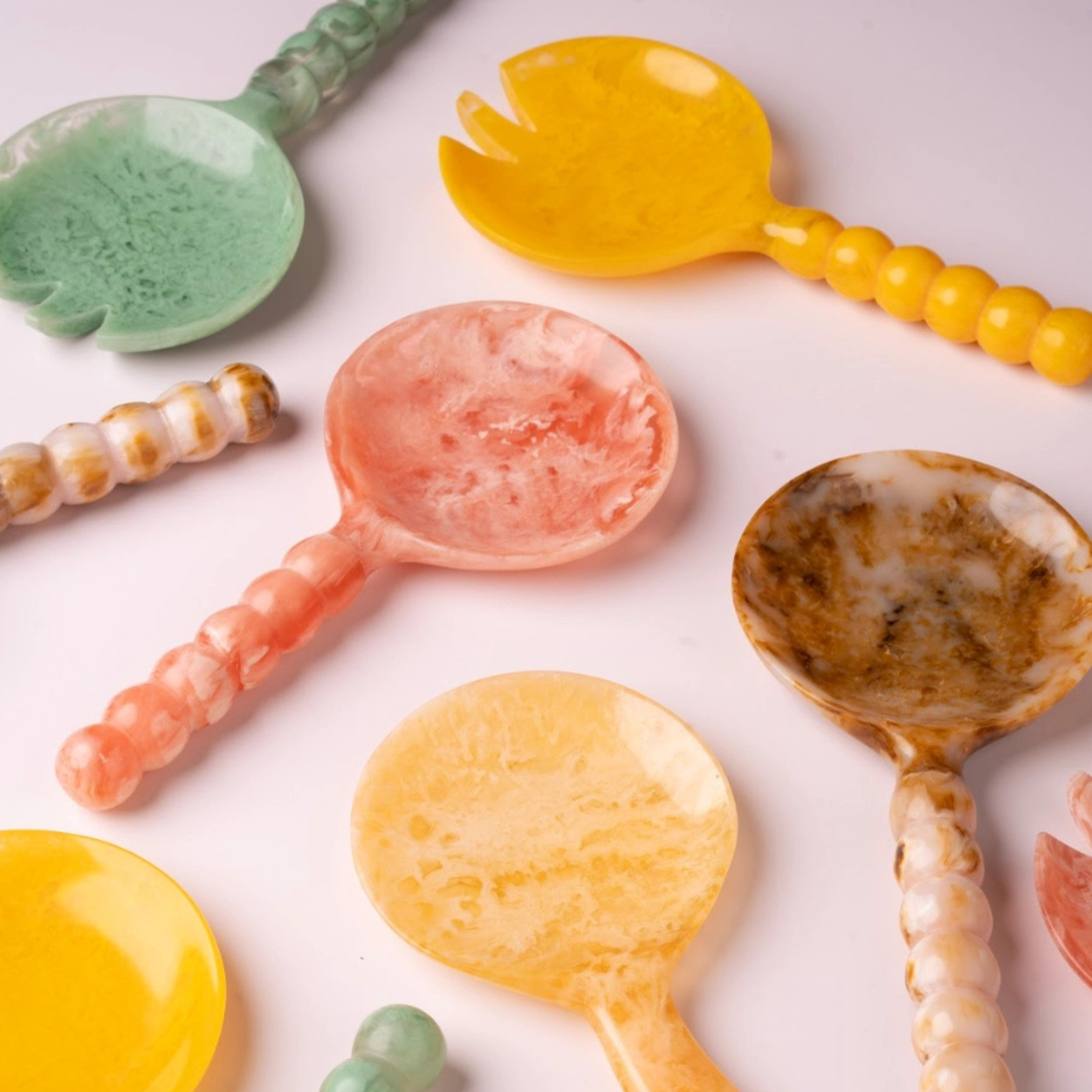 Resin Salad Servers - Yellow