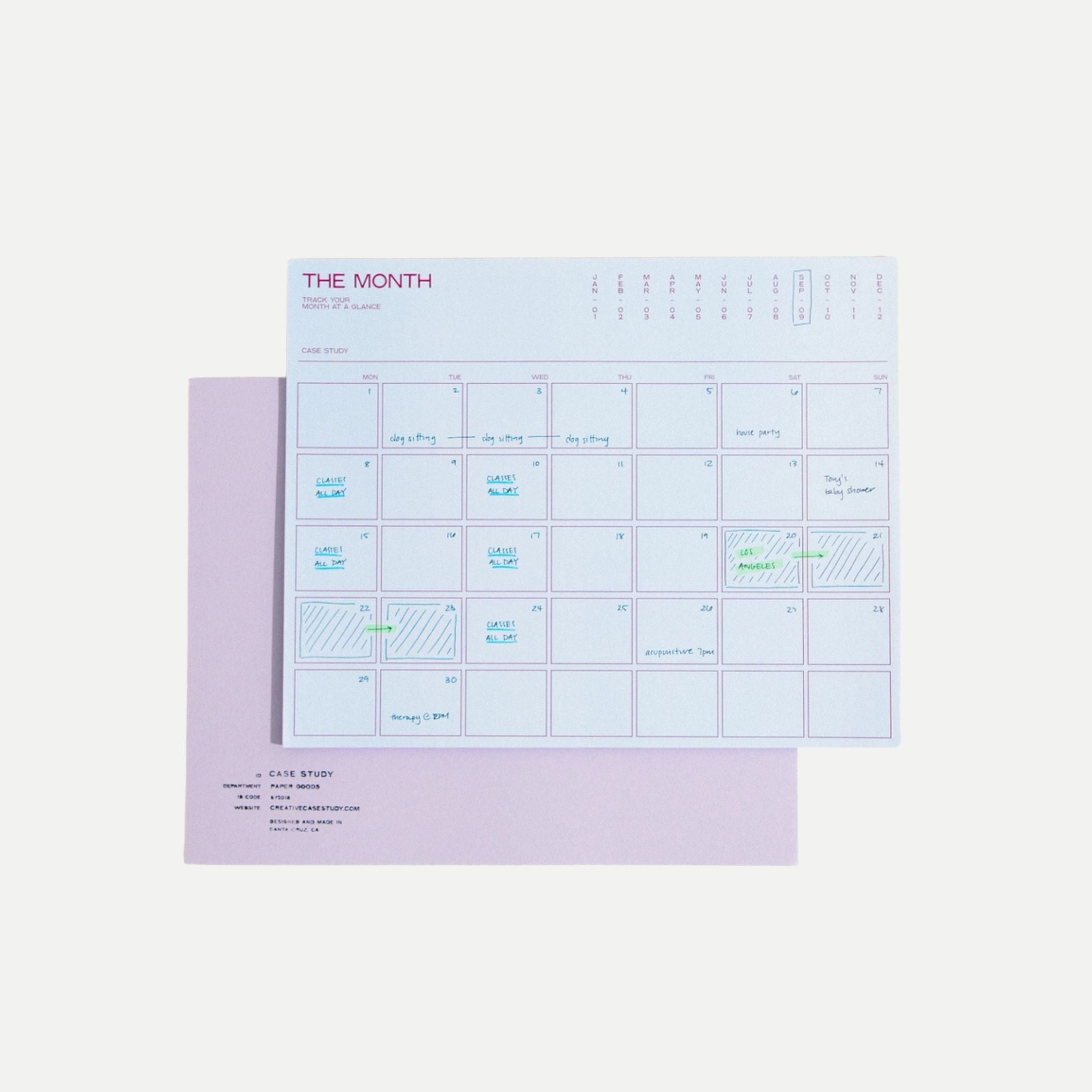 Monthly Desk Planner Notepad