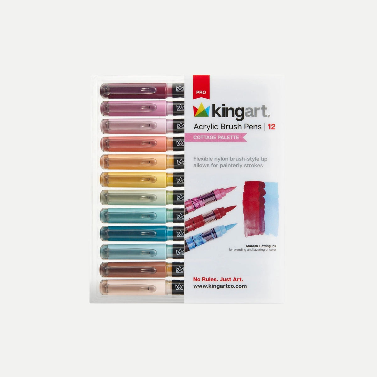 Acrylic Paint Brush Pens - 12 Cottage Colors