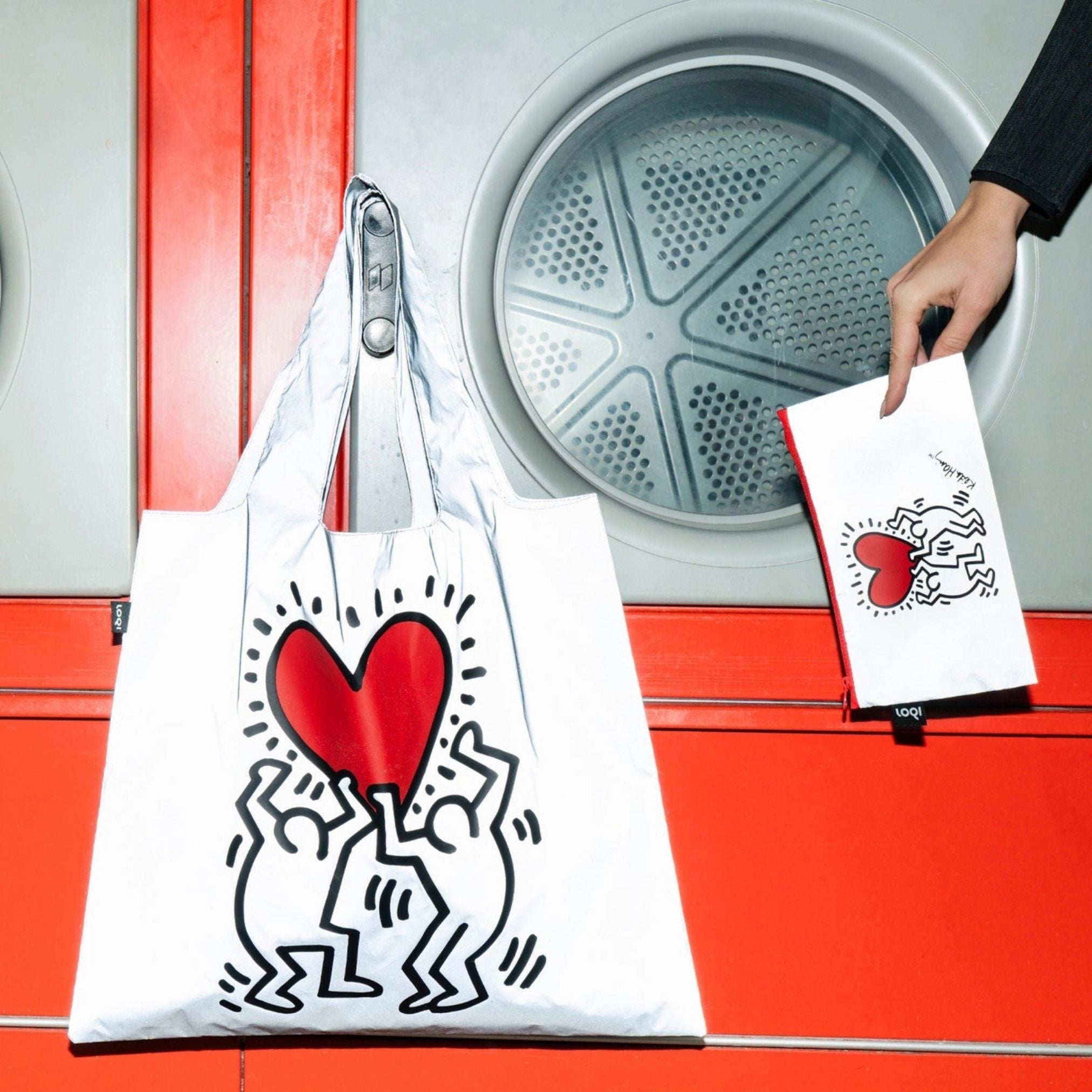 Keith Haring Dancing Heart Reflective Bag
