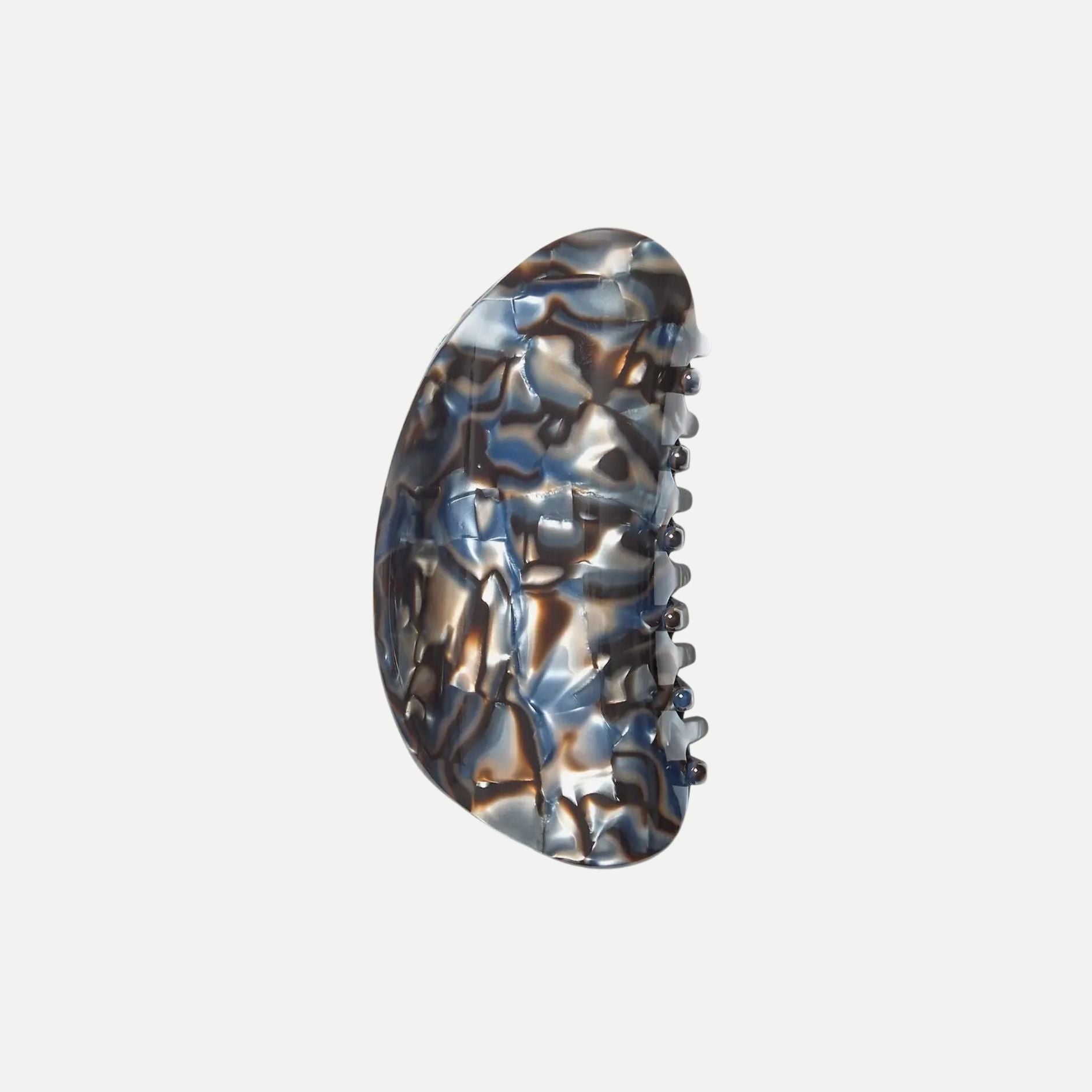 Crescent Claw Clip - Blue Horn