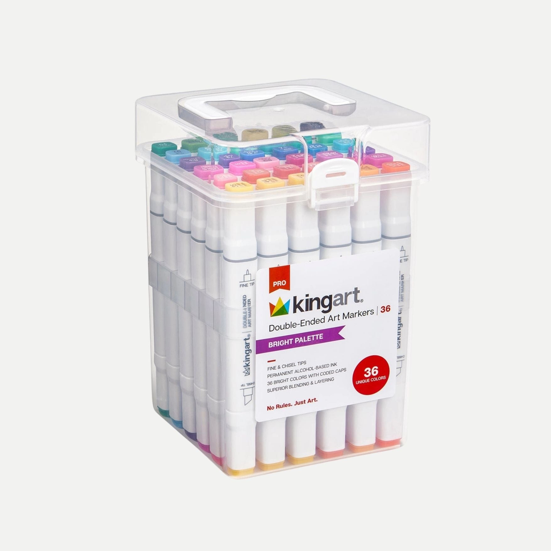 Pro Double-Ended Alcohol Markers - 36 Bright Colors