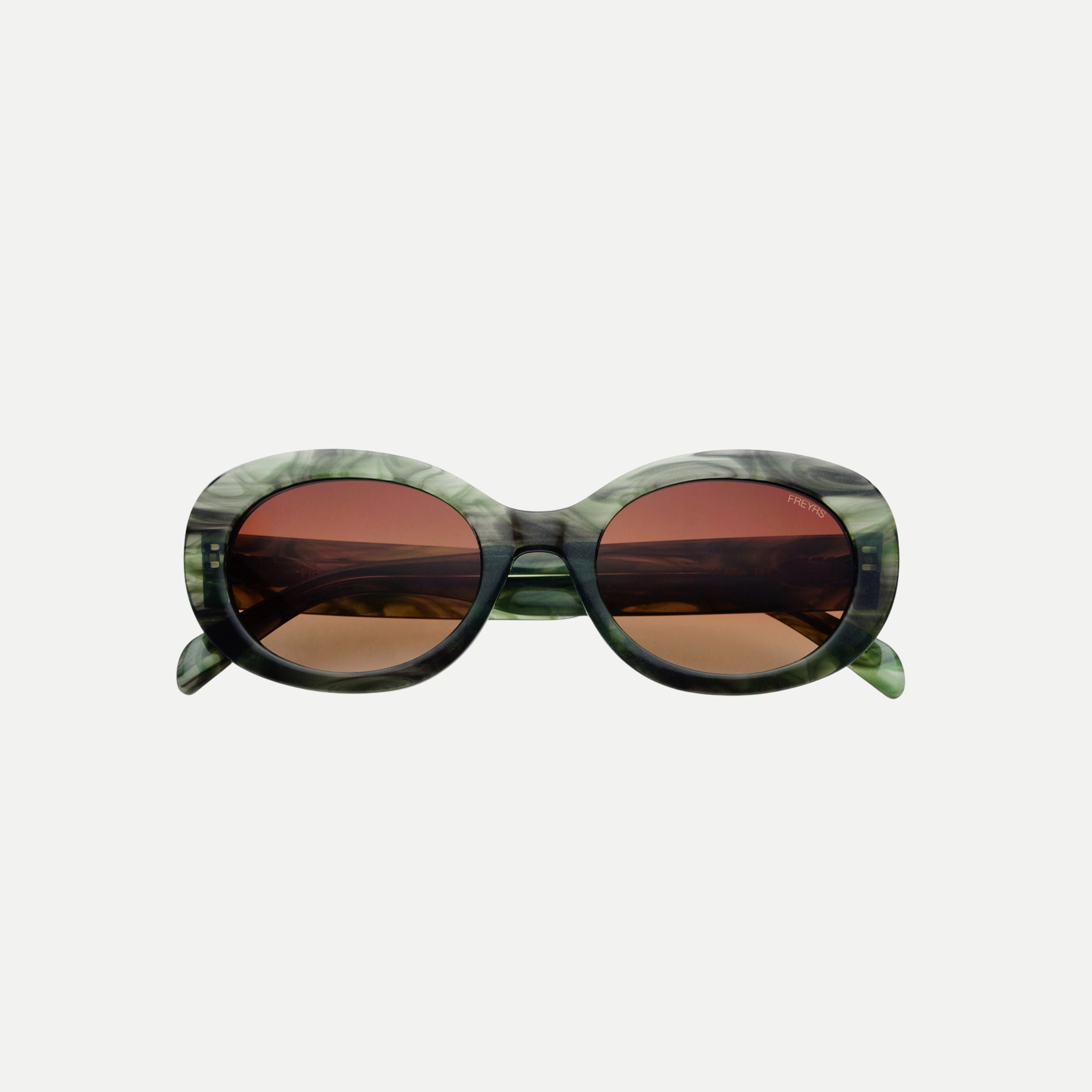 Aria Oval Sunglasses - Emerald