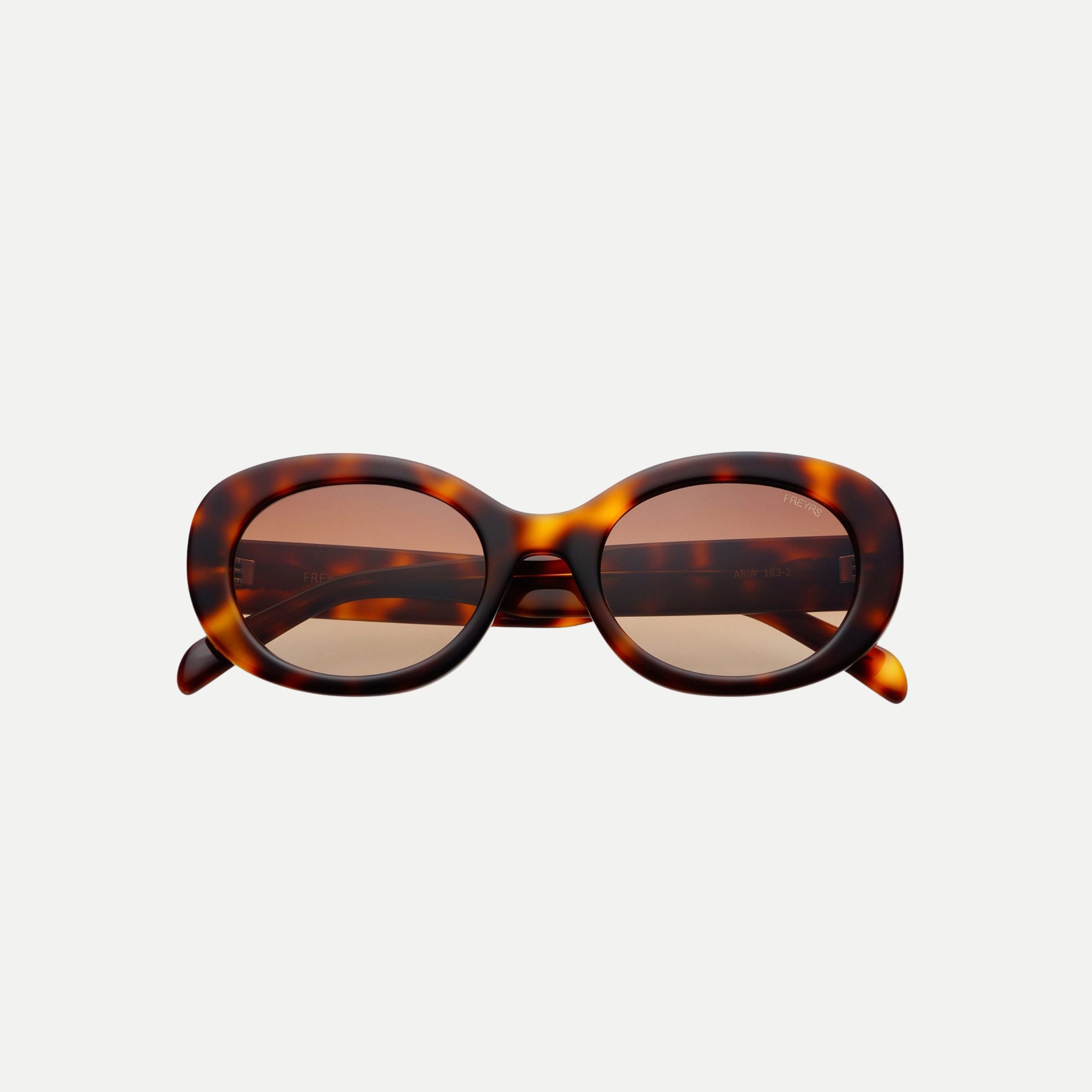 Aria Oval Sunglasses - Brown Tortoise
