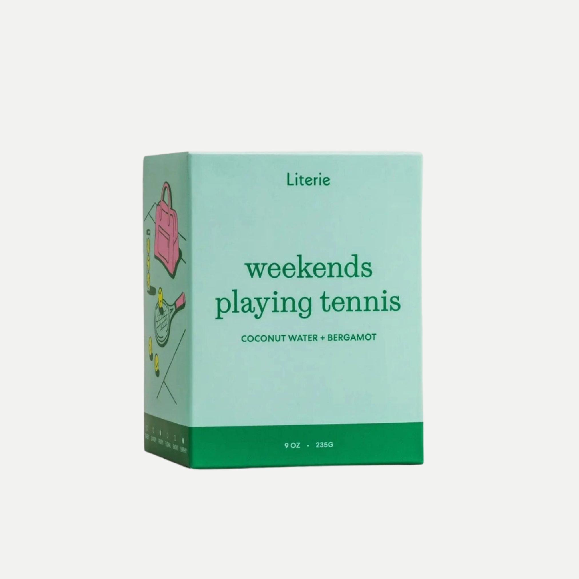 Weekends Playing Tennis Candle