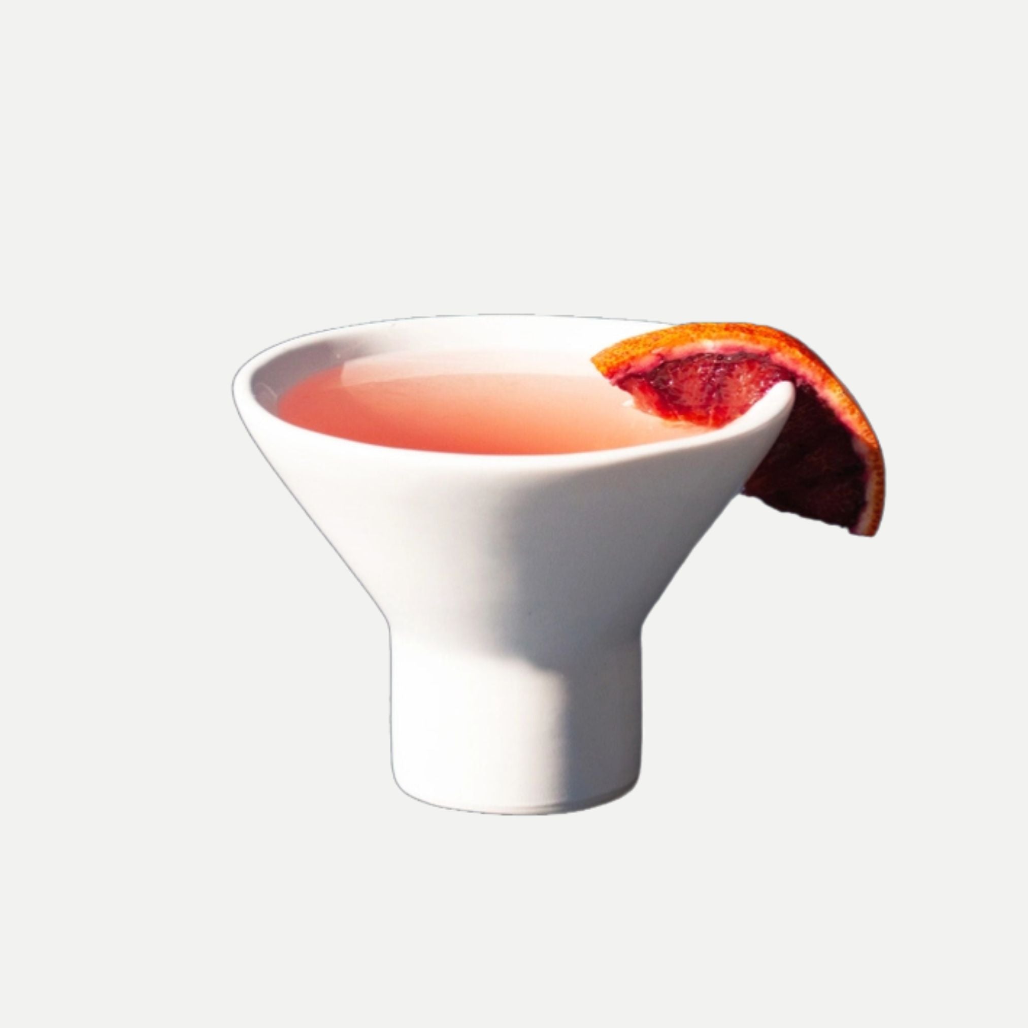 Stemless Martini Glass - Gloss White