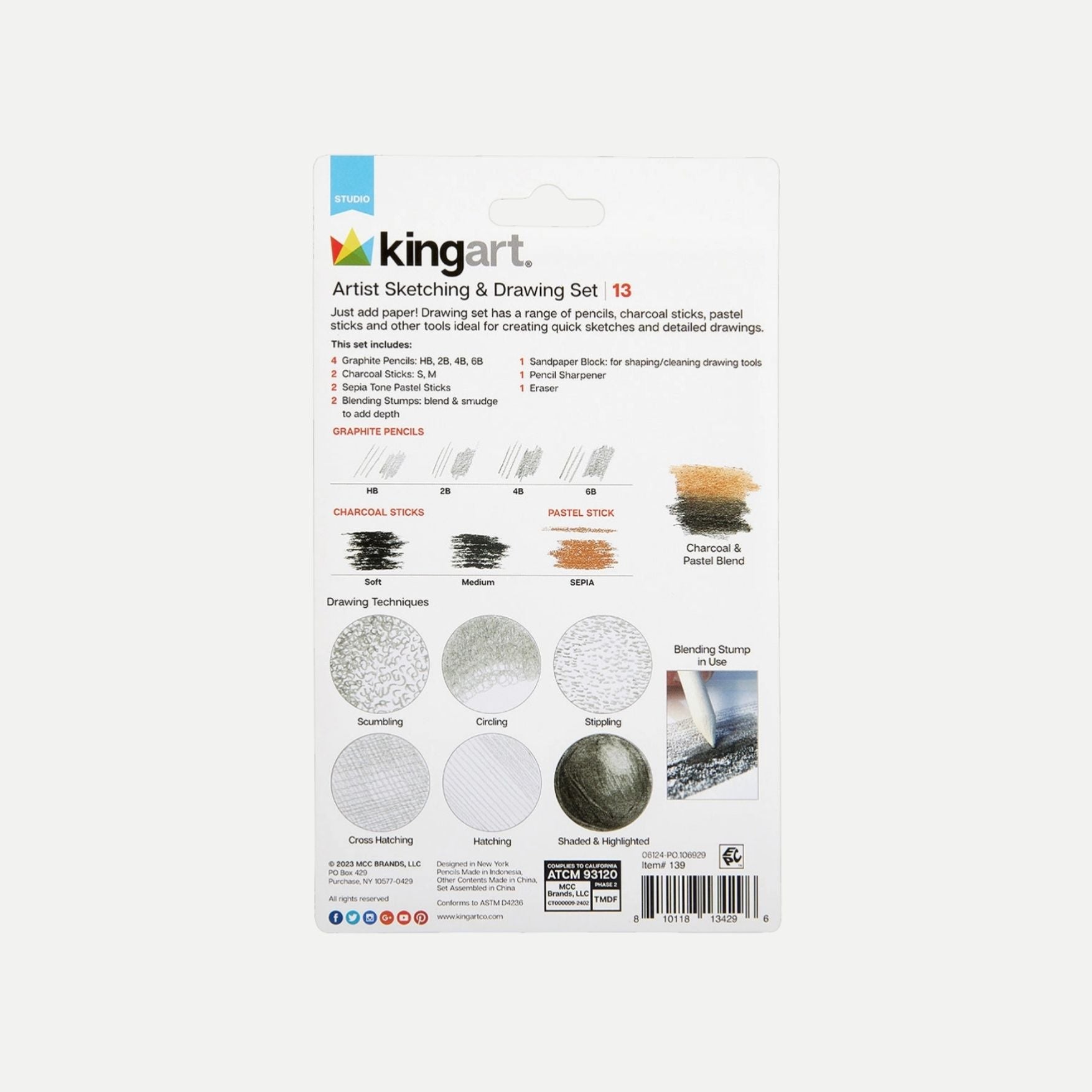 Sketching & Drawing Set - 13 Pc