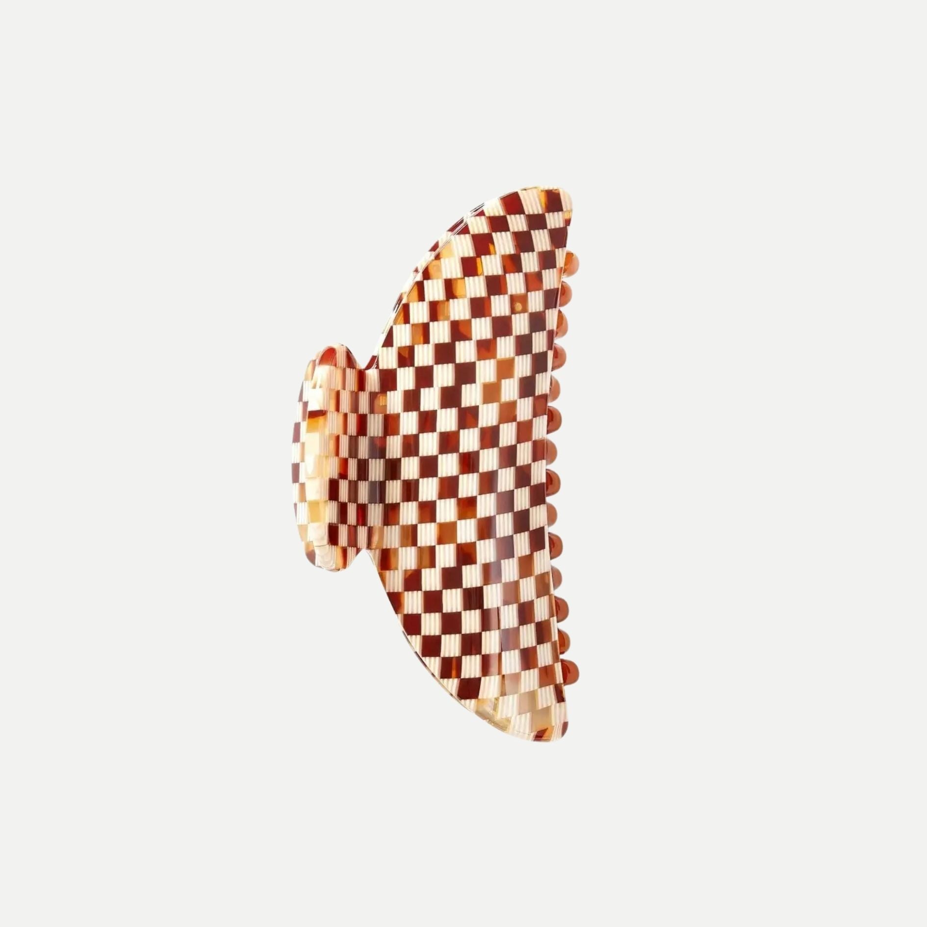Midi Heirloom Claw Clip - Tortoise Checker