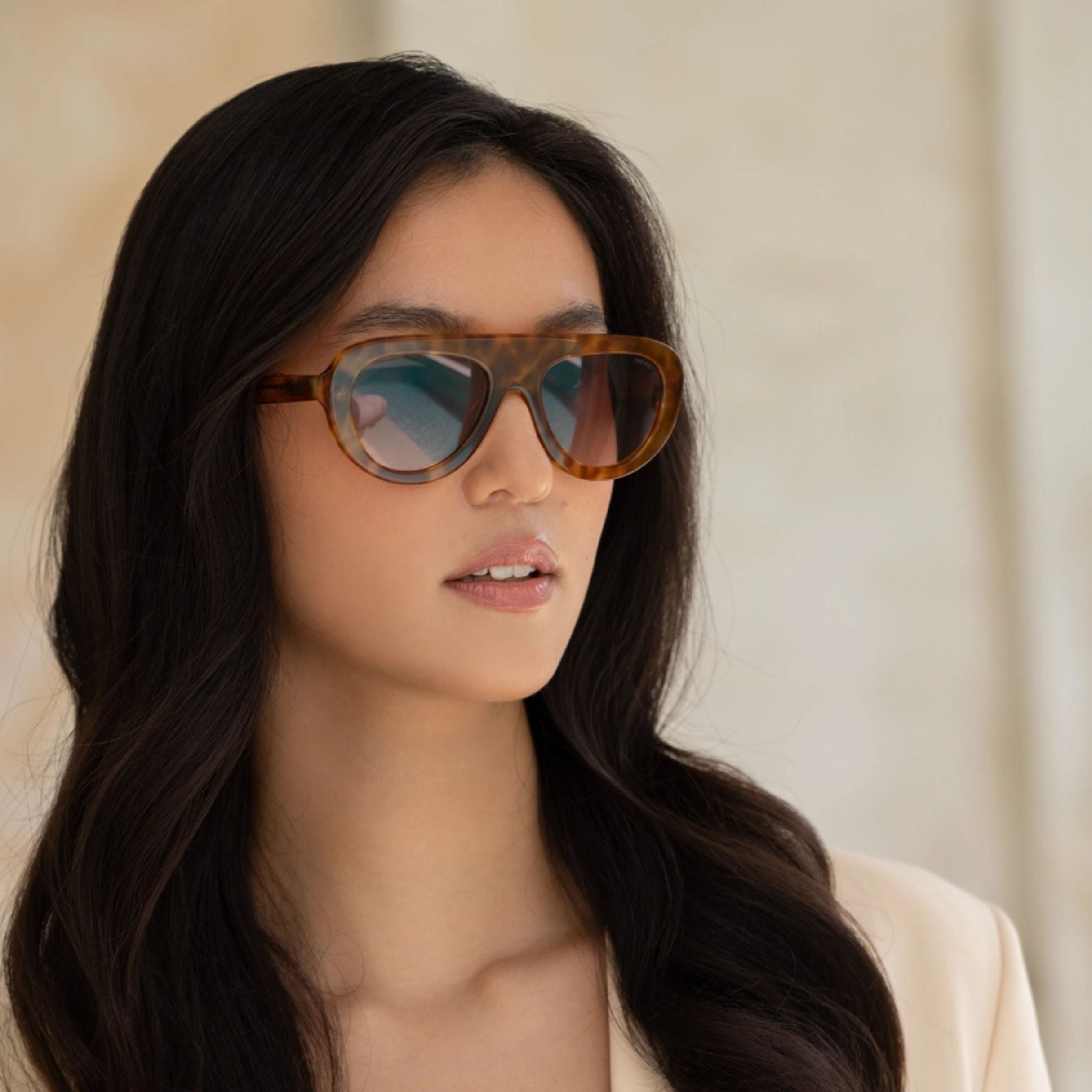 Jetsetter Aviator Sunglasses - Honey Tortoise