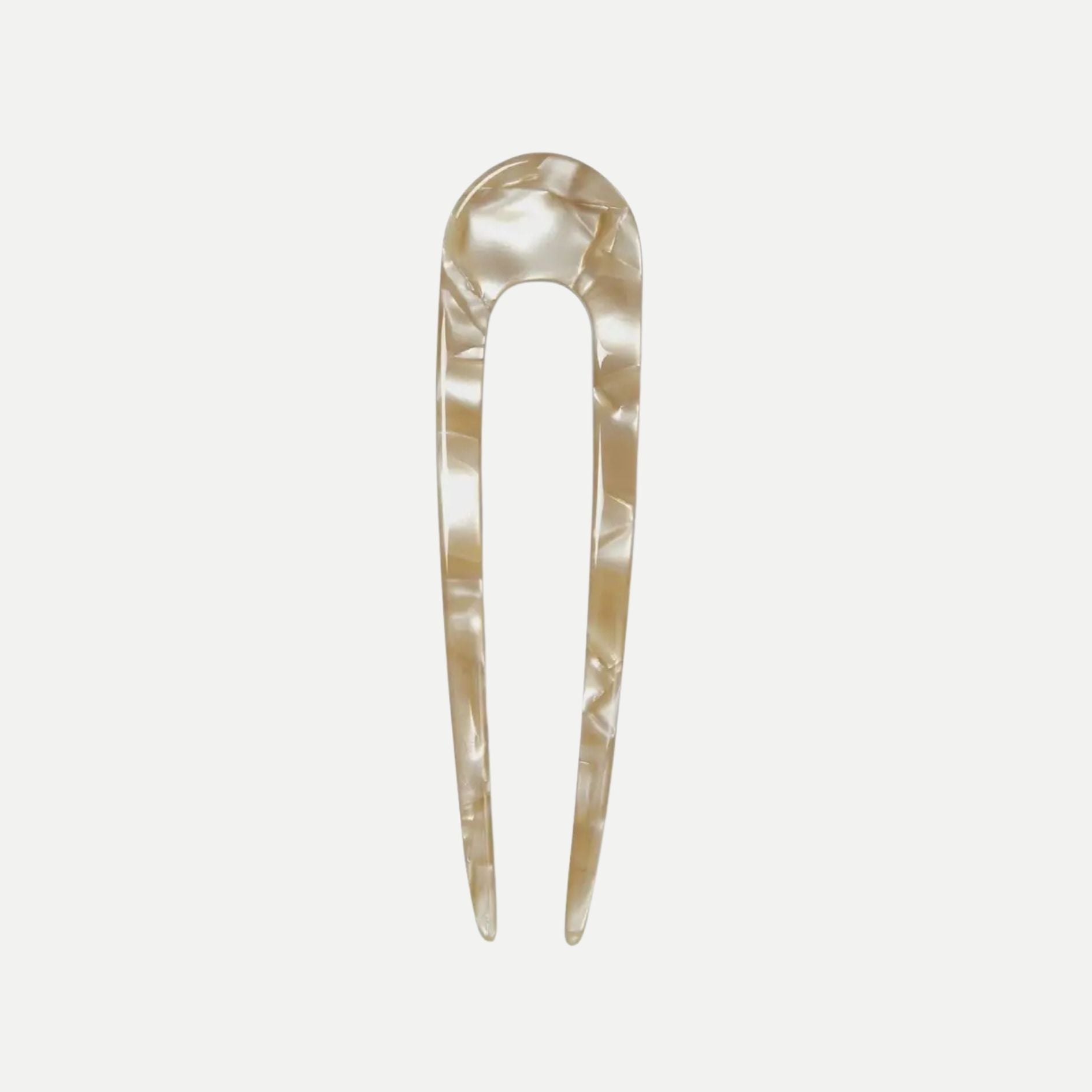 French Hair Pin - Sand Shell