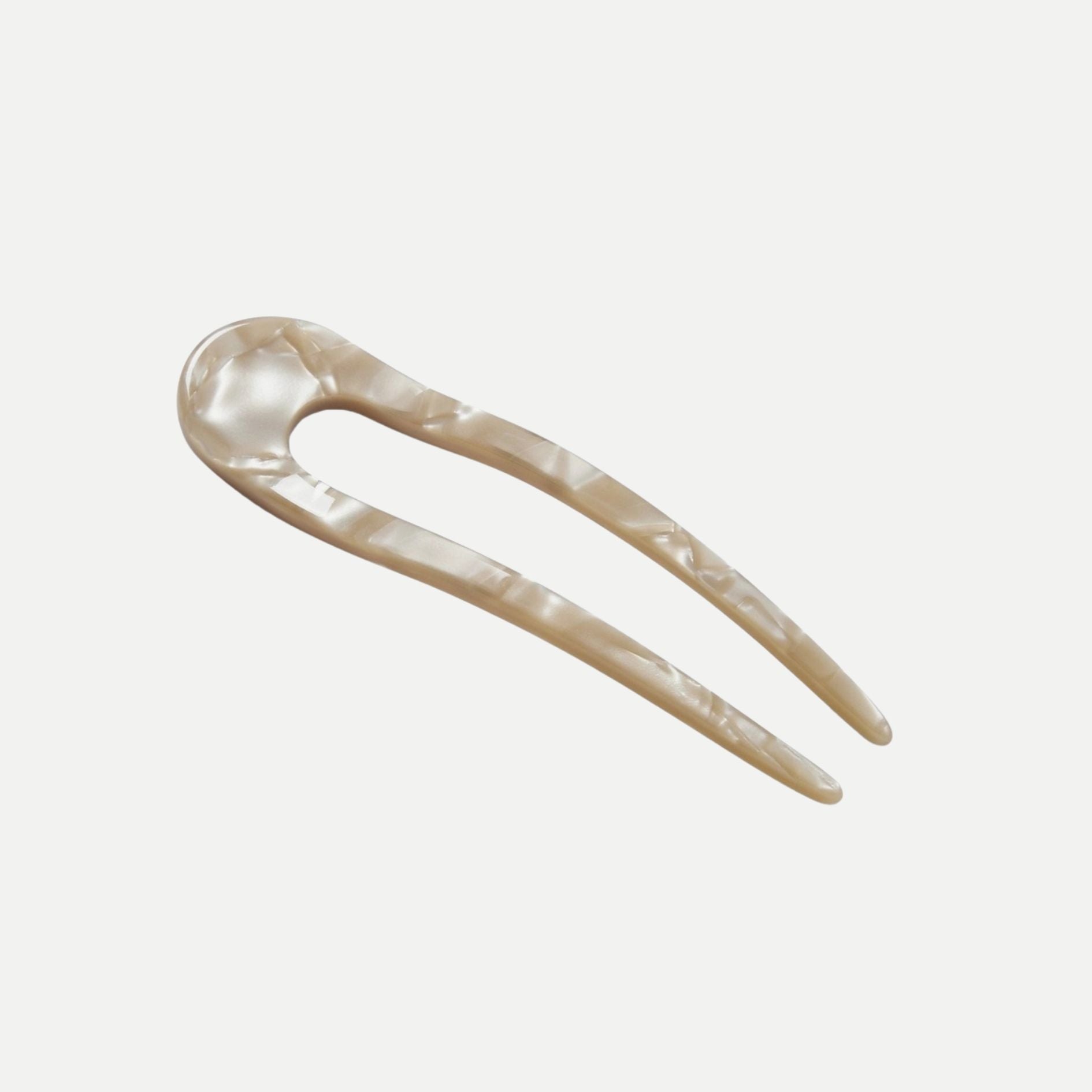 French Hair Pin - Sand Shell