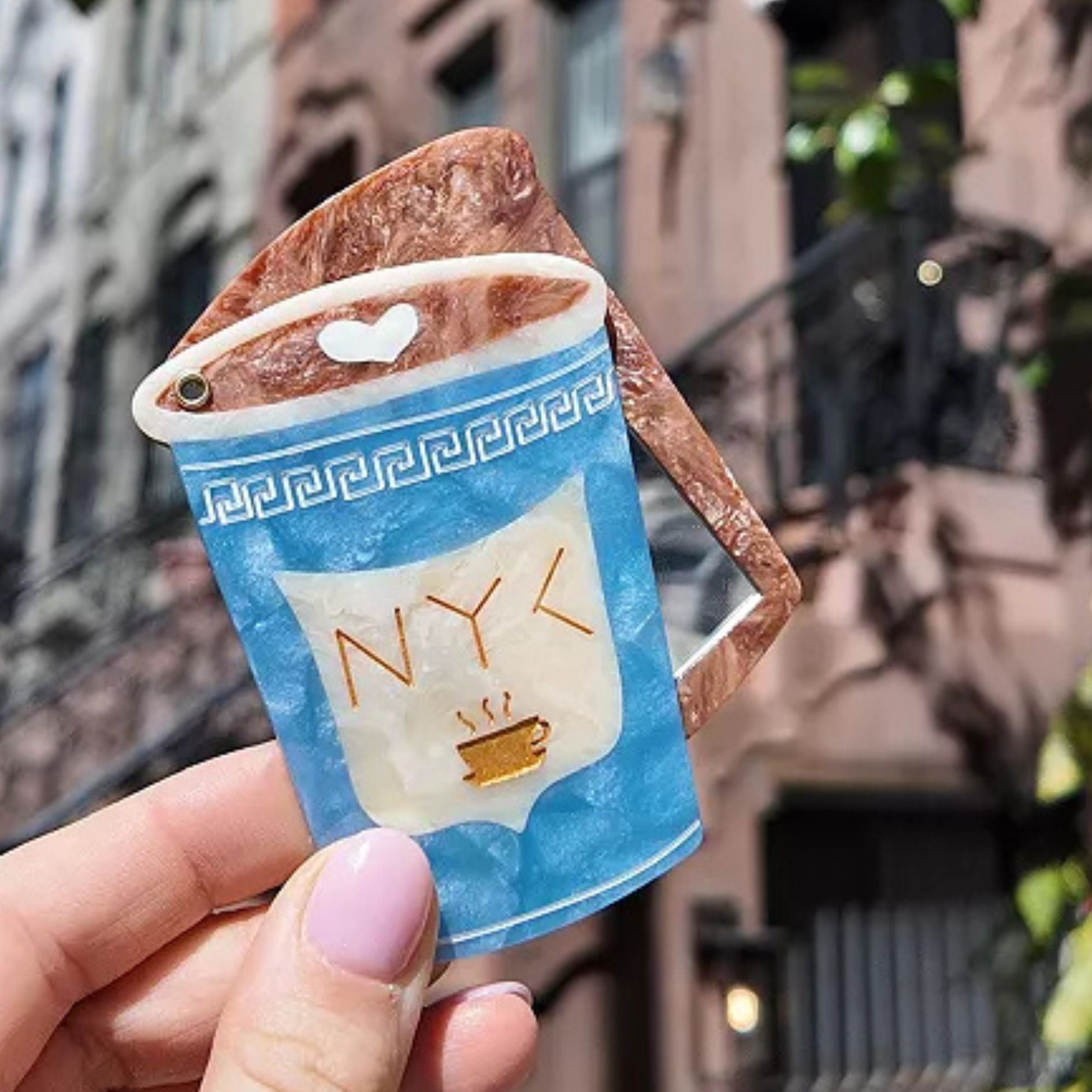 NYC Coffee Cup Compact Mirror