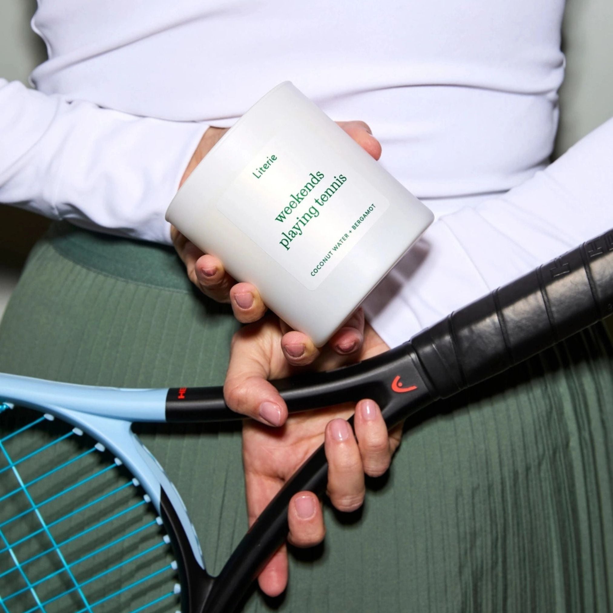 Weekends Playing Tennis Candle