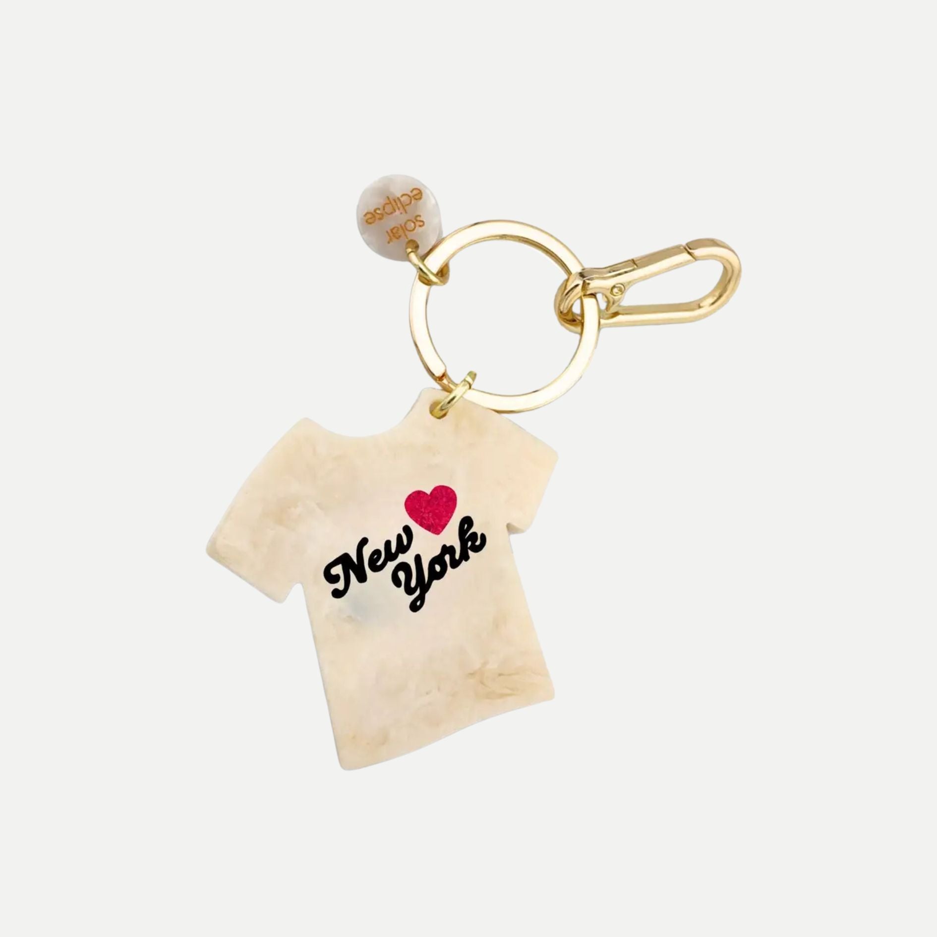 Hand-Painted New York T-Shirt Bag Charm