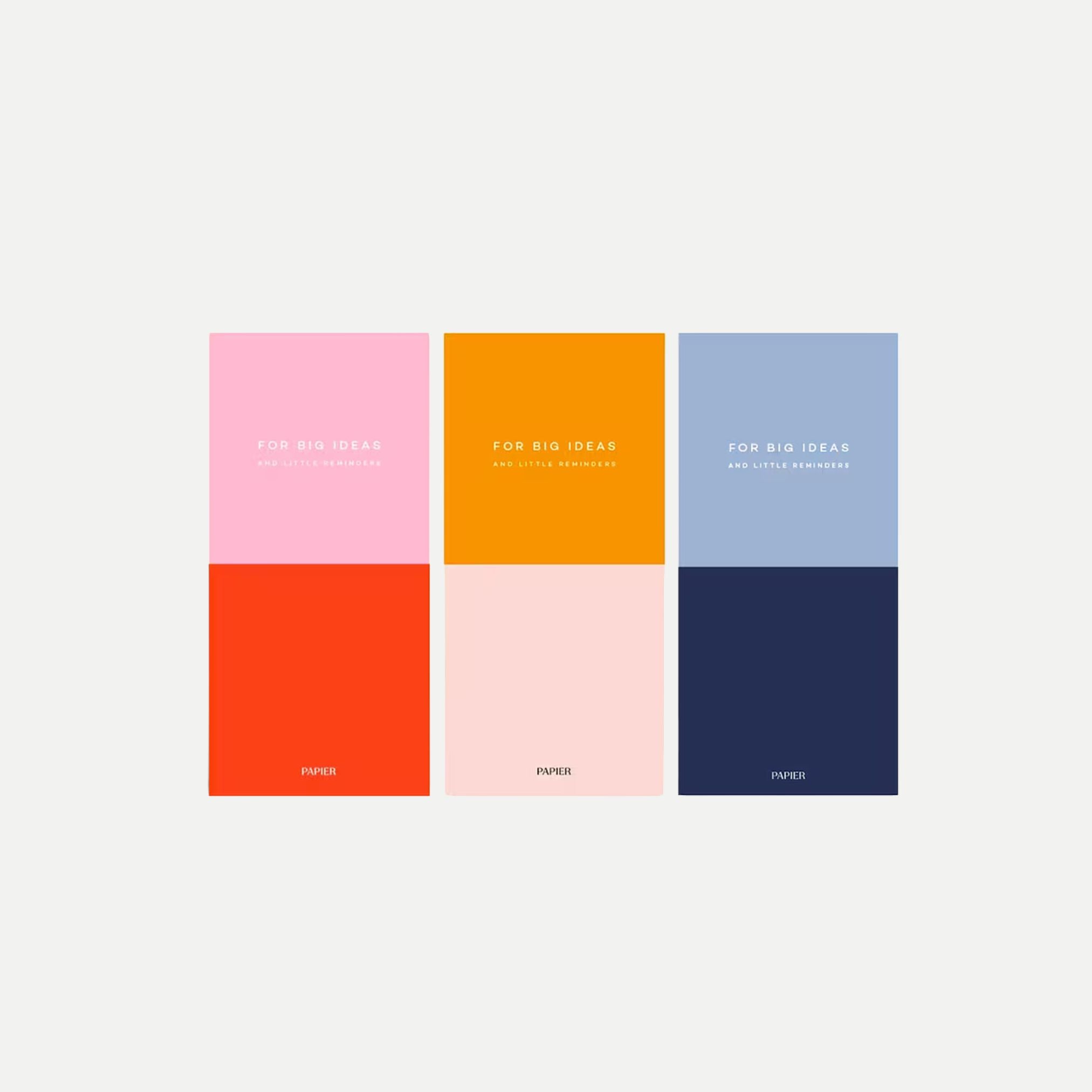 List Notepads, Softcover Set of 3 - Colorblock