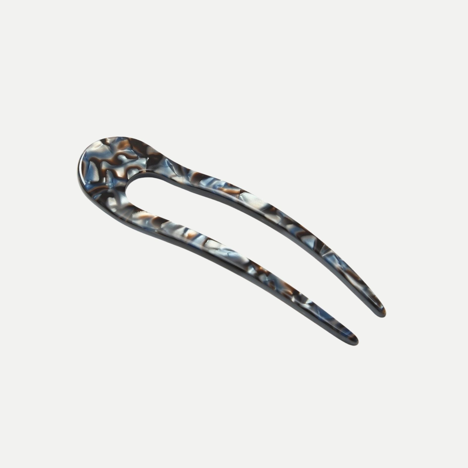 French Hair Pin - Blue Horn