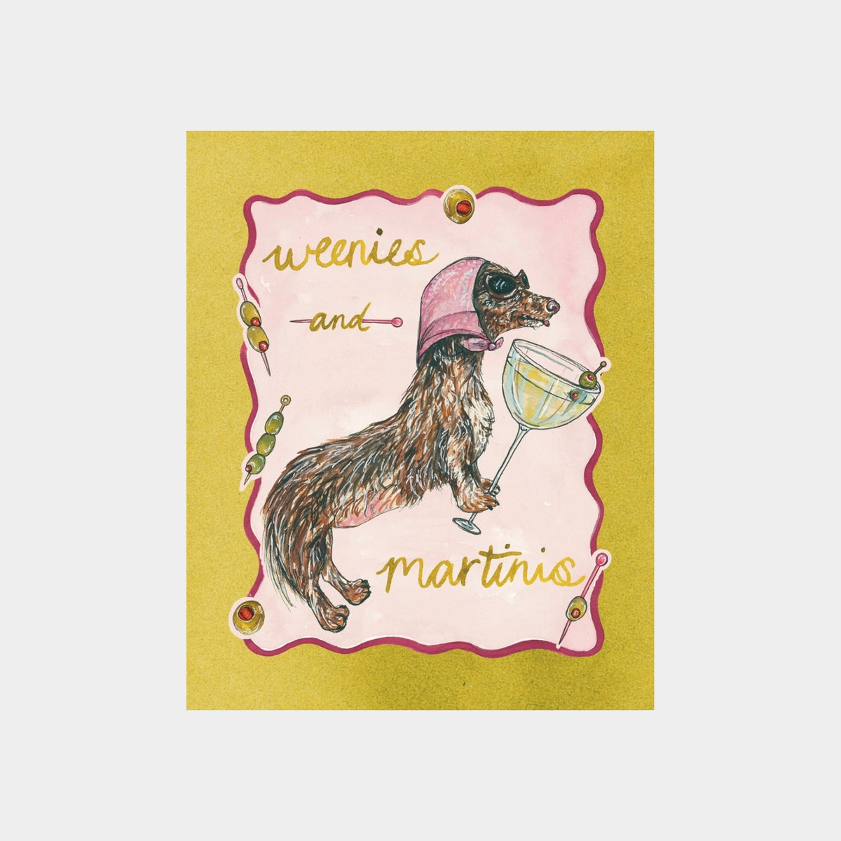 Weenies and Martinis Fine Art Print