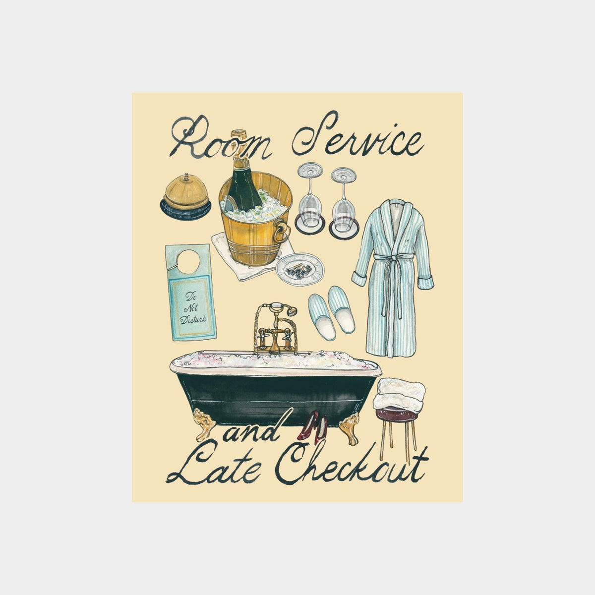 Room Service & Late Checkout Fine Art Print
