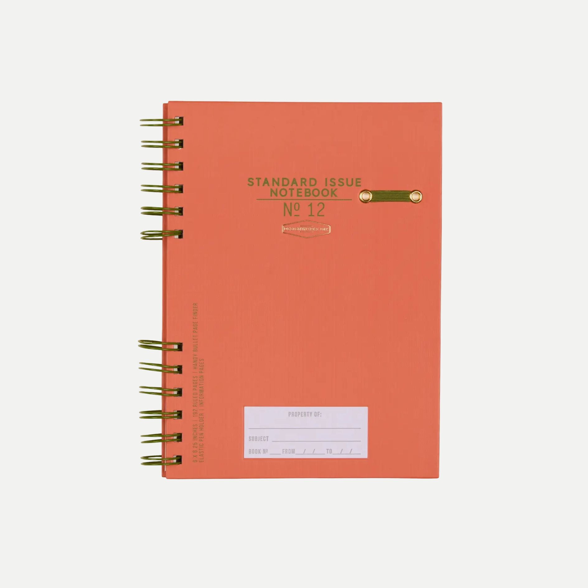 Standard Issue Planner Notebook No. 12 - Army Green + Chili
