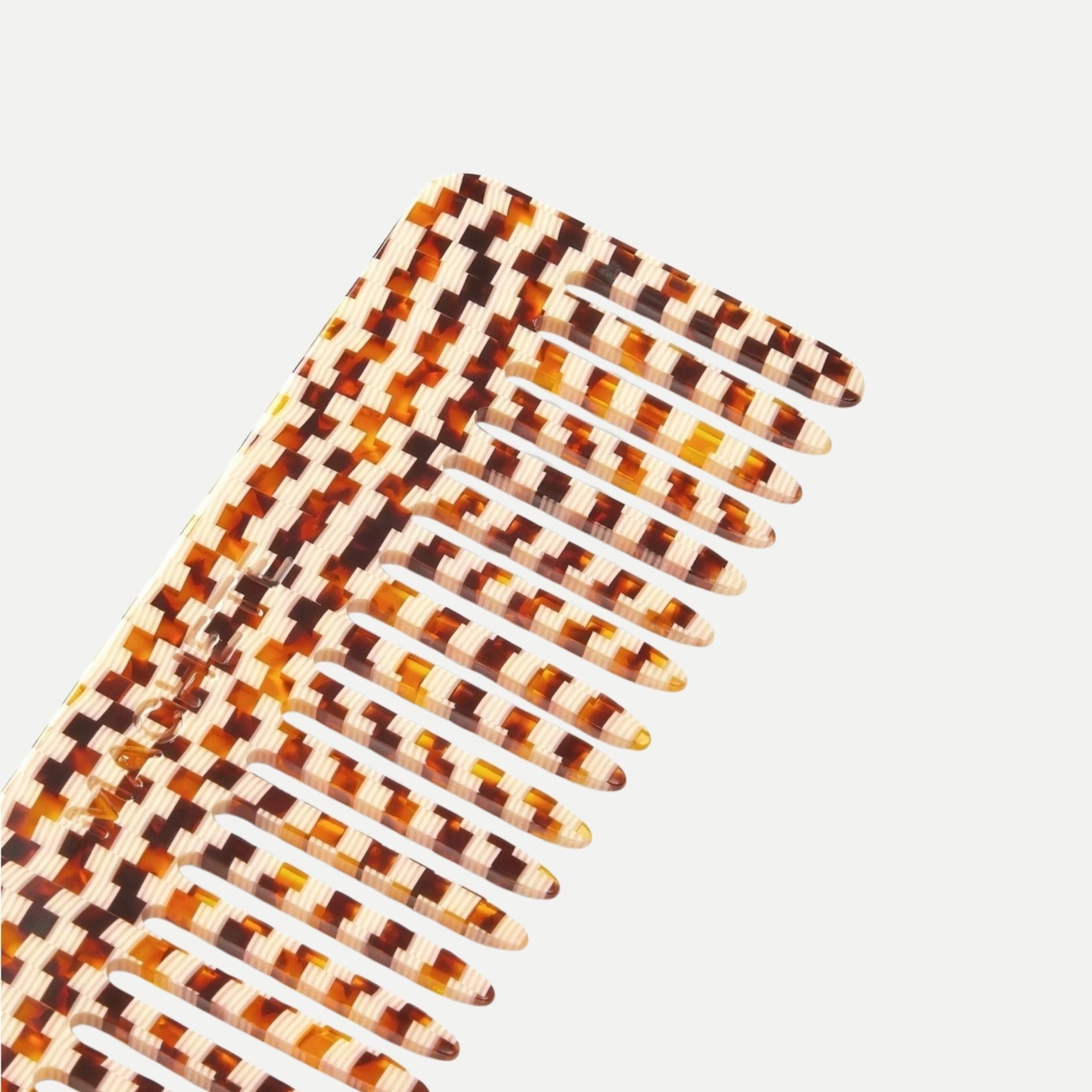 No.2 Comb - Tortoise Checker