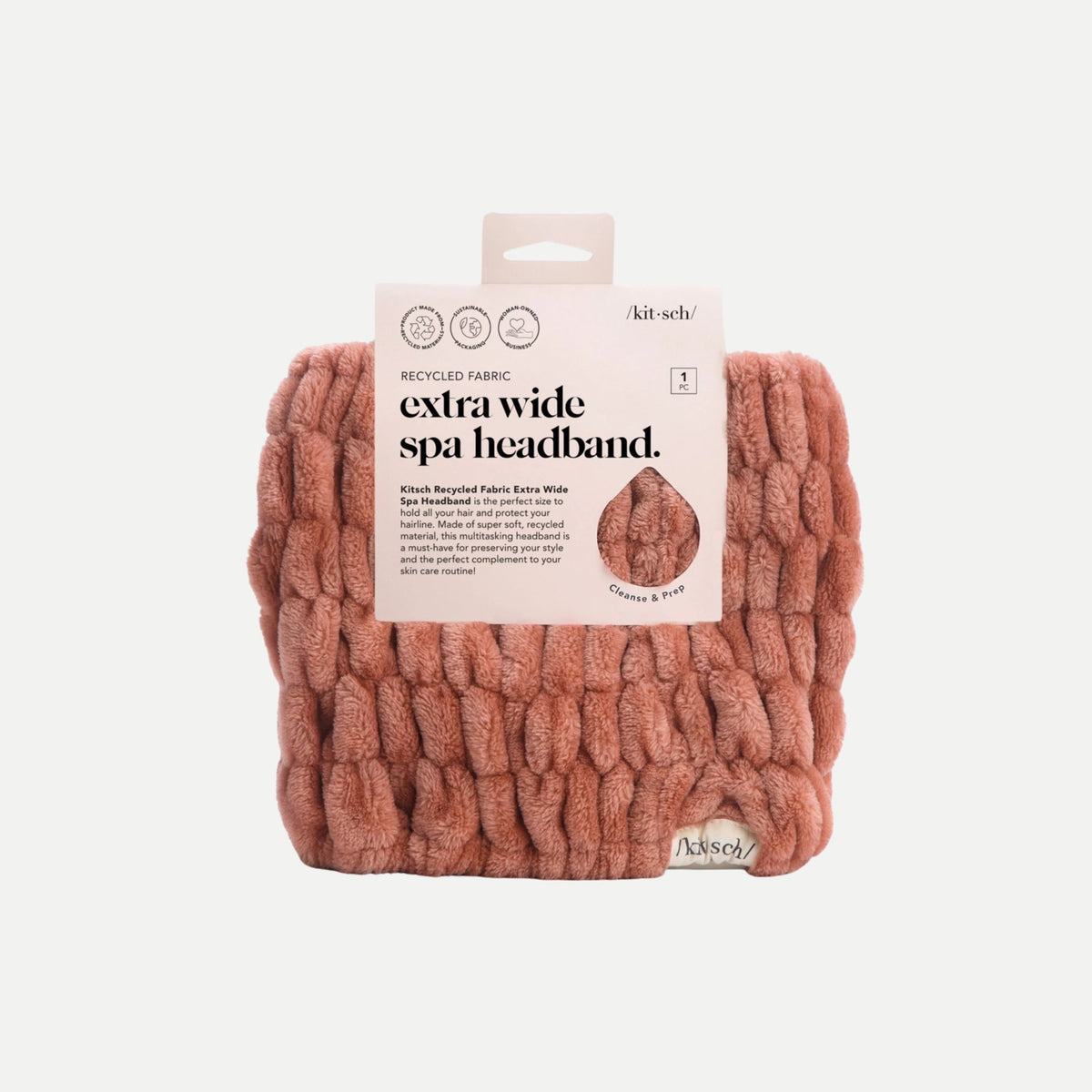 Extra Wide Spa Headband - Dusty Rose