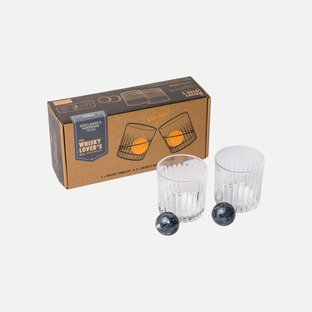 Cocktail Tumbler and Whiskey Stones Set