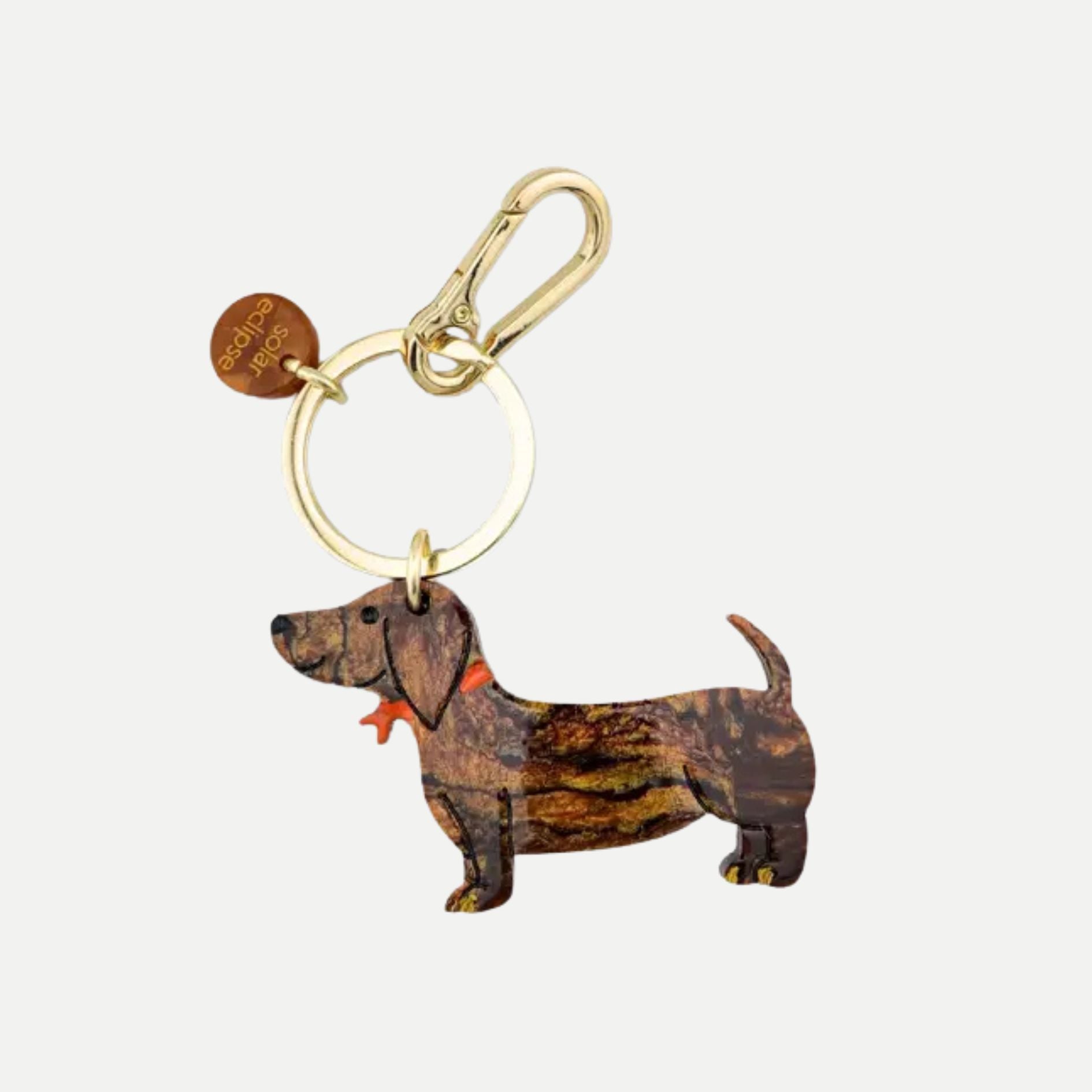 Hand-Painted Dachshund Dog Bag Charm