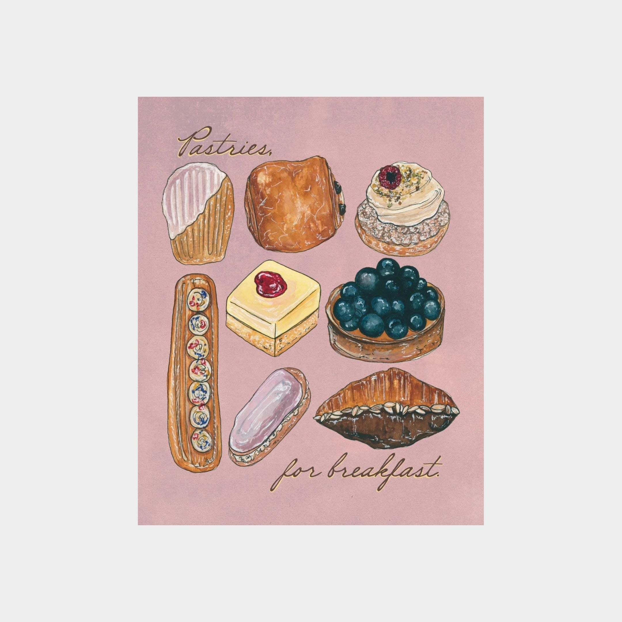 Pastries, For Breakfast, Art Print