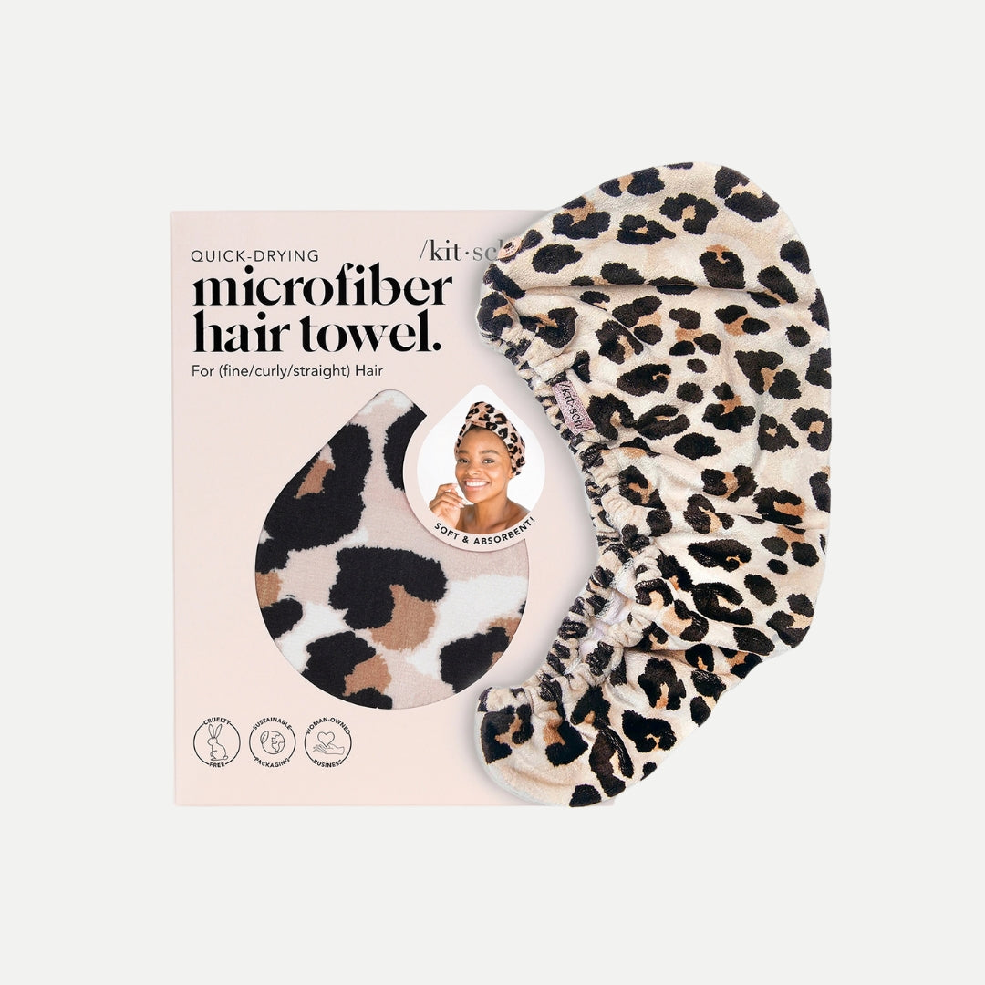 Quick Dry Hair Towel – Leopard