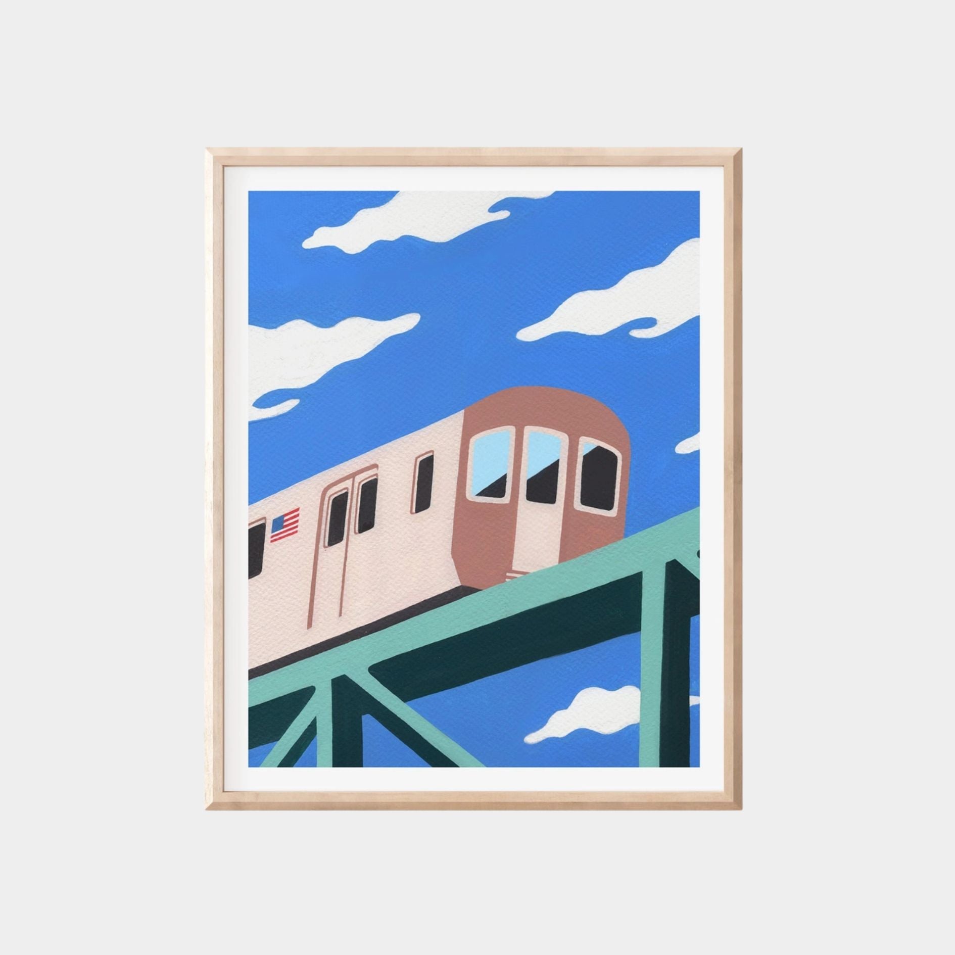 NYC Subway Train Art Print