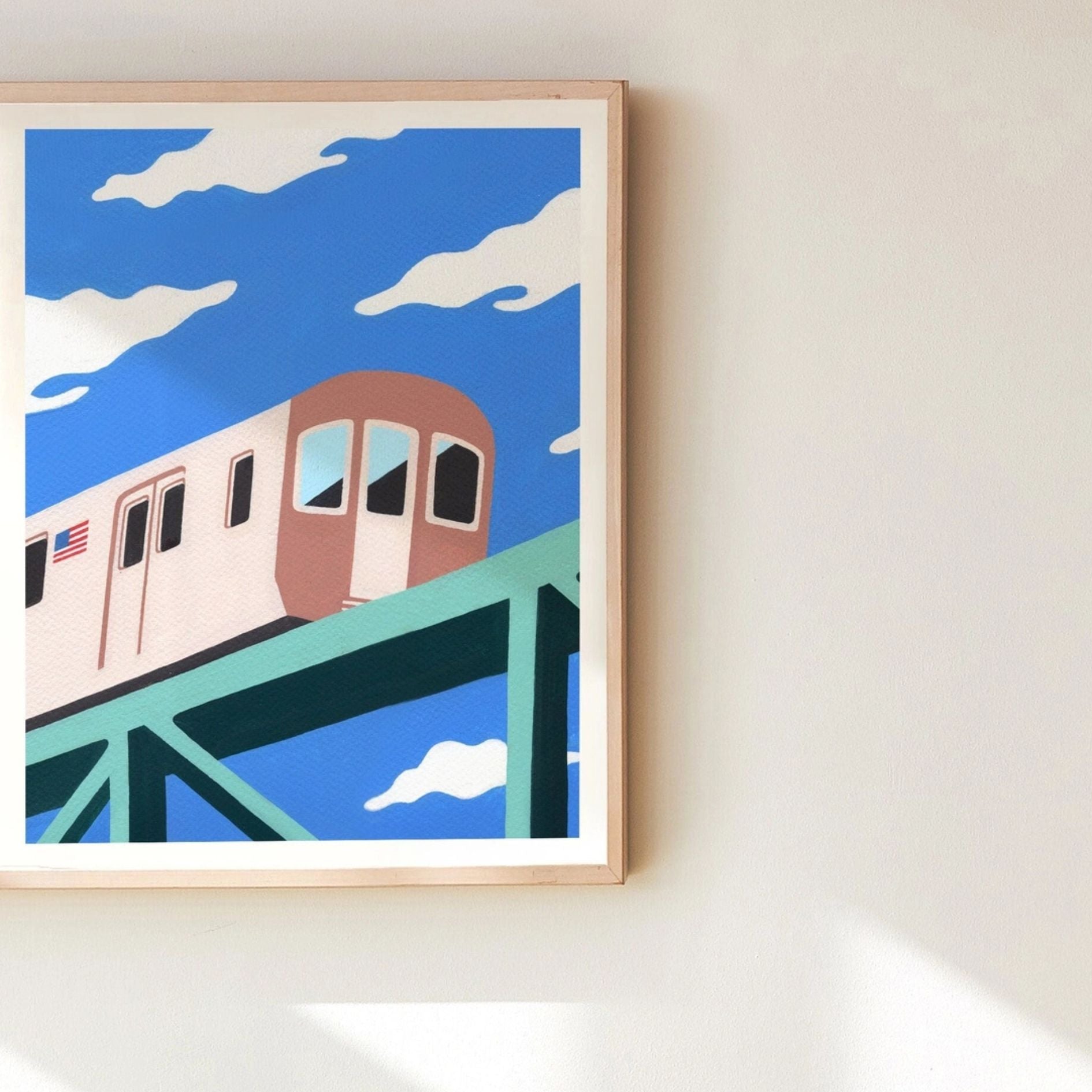 NYC Subway Train Art Print
