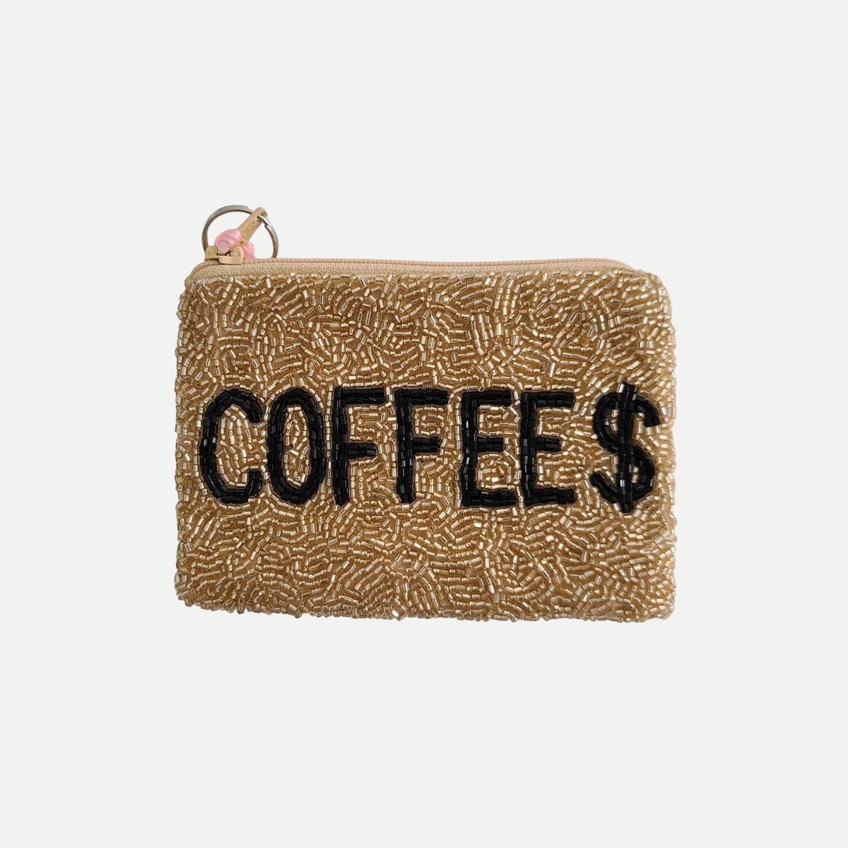 Coffee$ Beaded Coin Purse